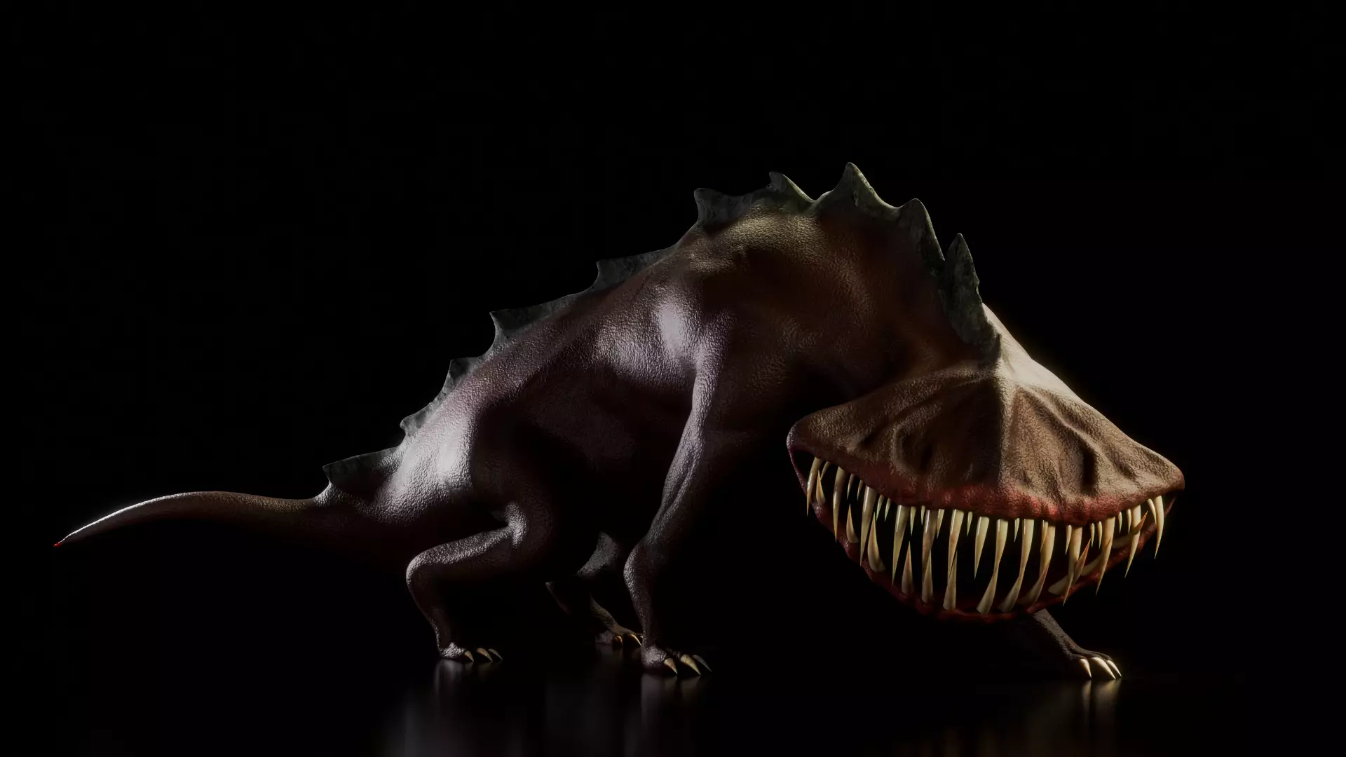 Realistic Eyeless Dog 3D model_0