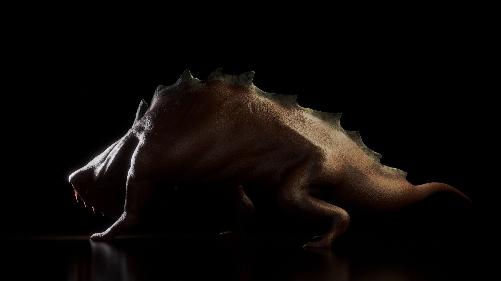 Realistic Eyeless Dog 3D model_1