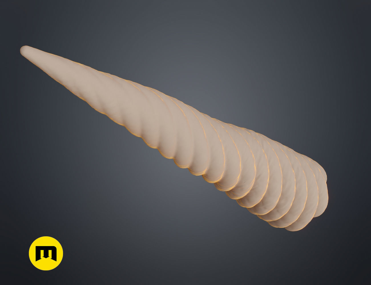 Unicorn horn 3D print model_7