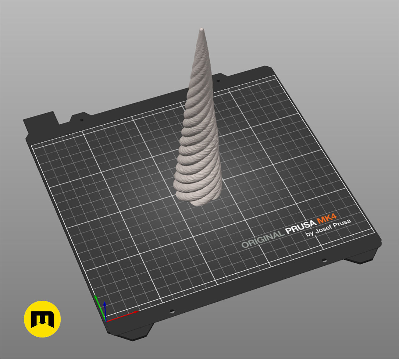 Unicorn horn 3D print model_5