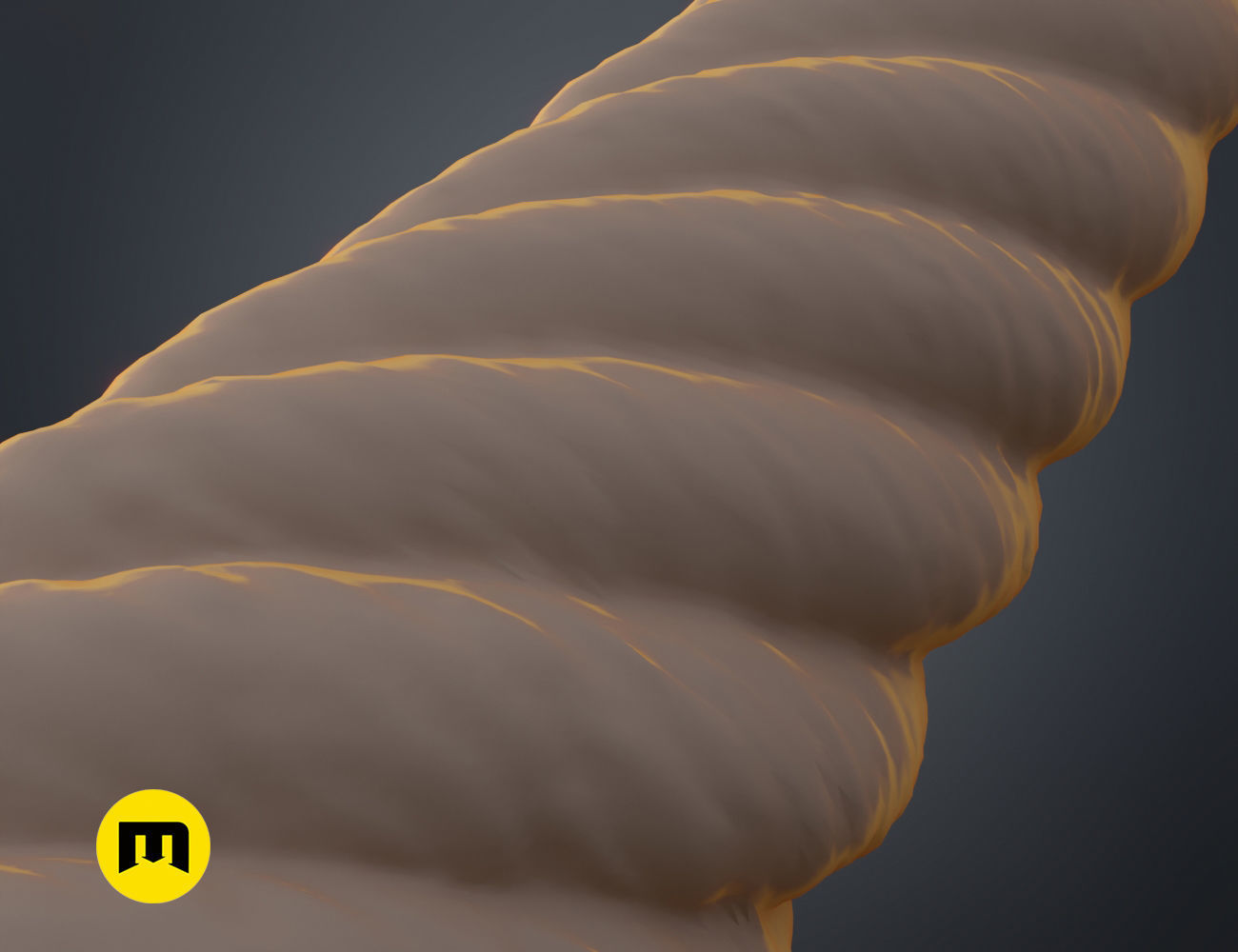 Unicorn horn 3D print model_8