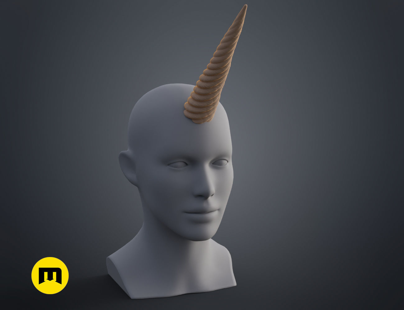 Unicorn horn 3D print model_11