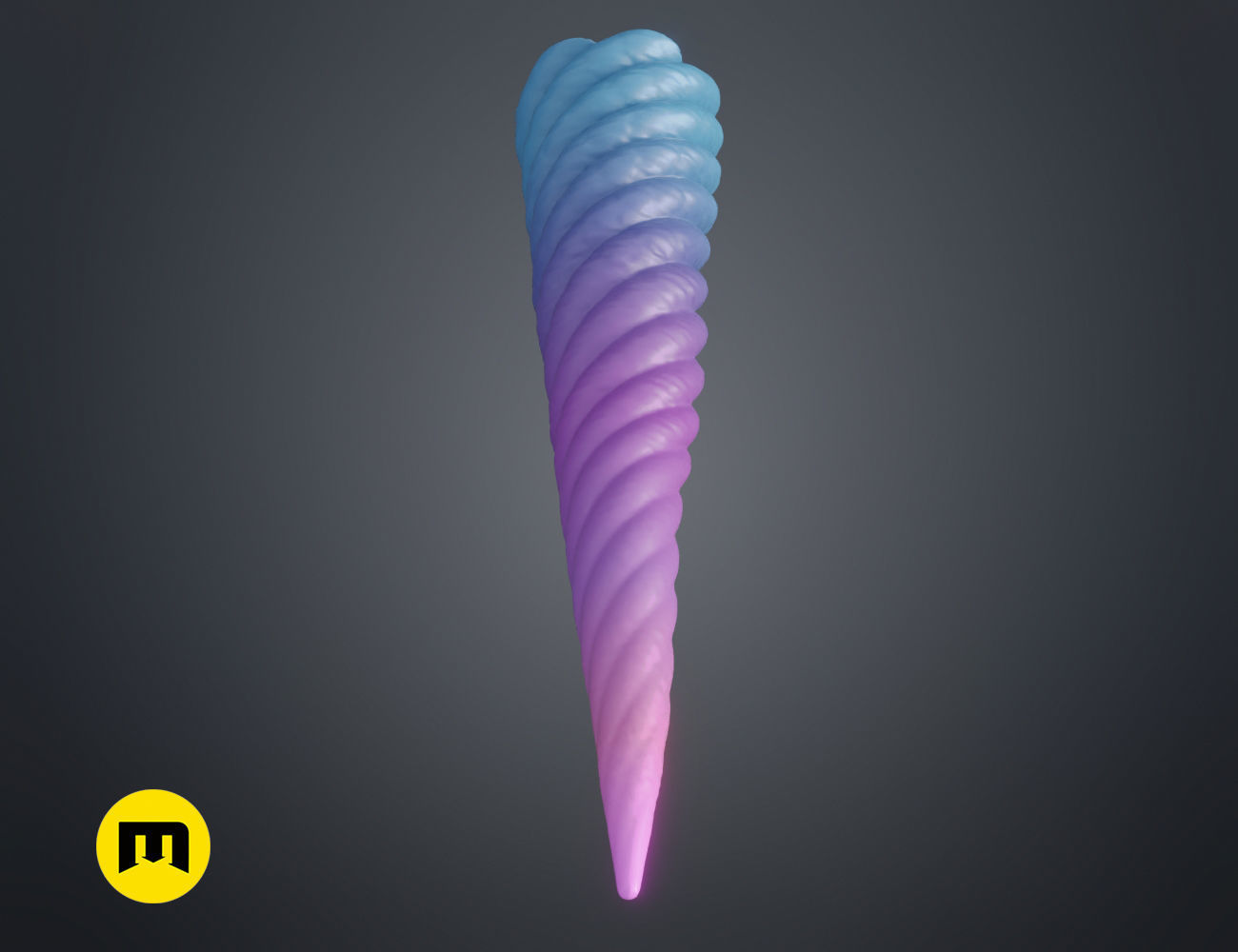 Unicorn horn 3D print model_13