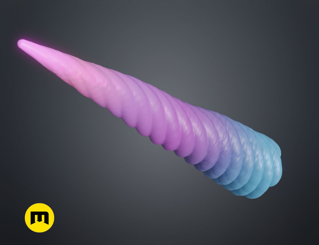 Unicorn horn 3D print model_15