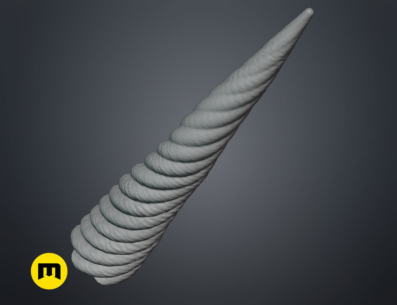 Unicorn horn 3D print model_16