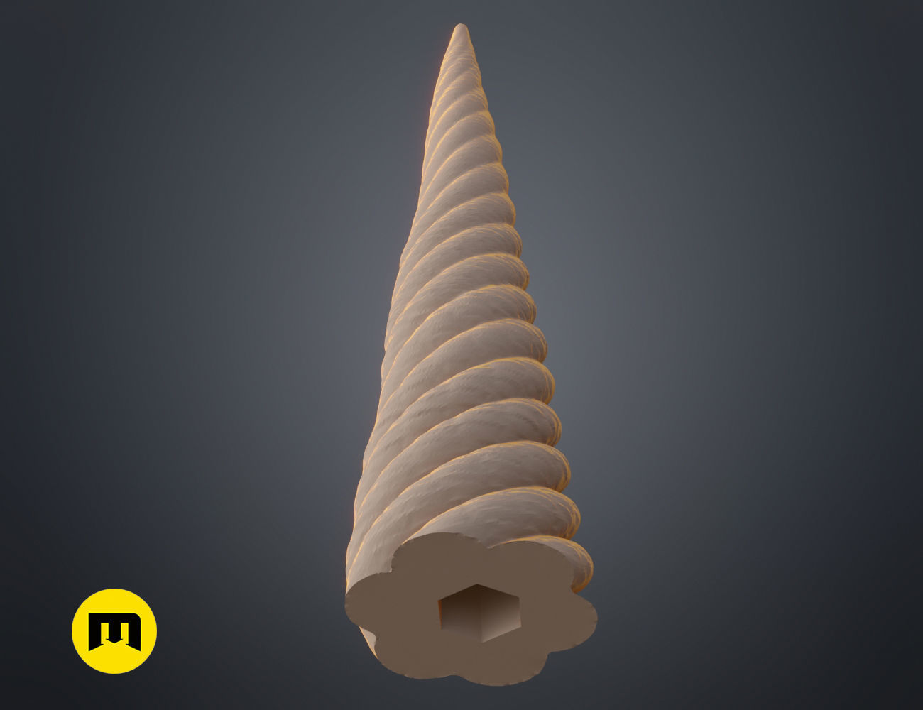 Unicorn horn 3D print model_10
