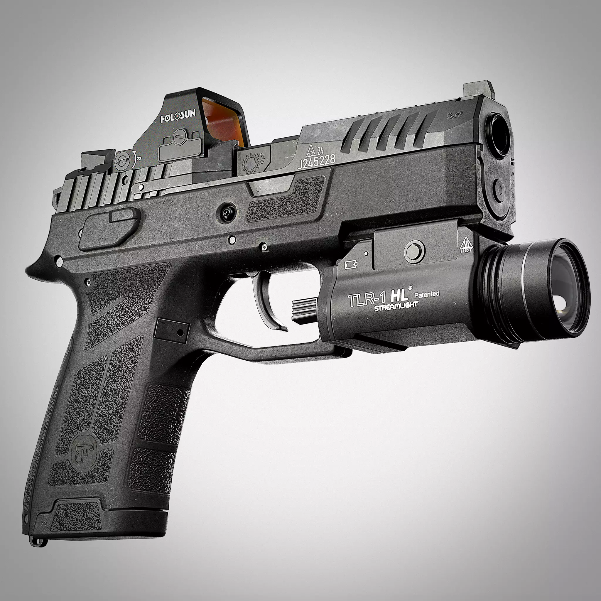 CZ P-09 C NOCTURNE Low-poly 3D model_0