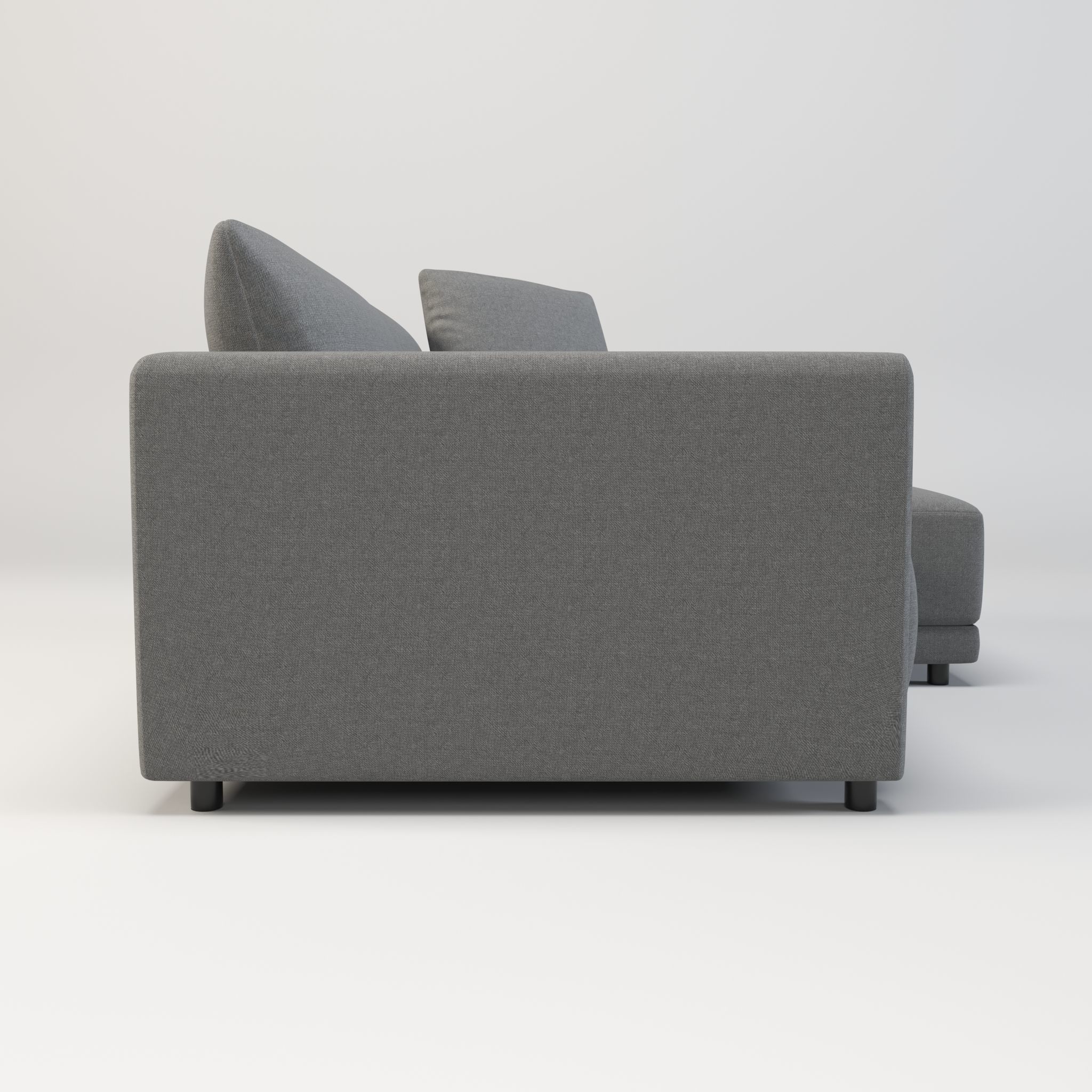 Gather arm wide chaise sectional sofa 3D model_4