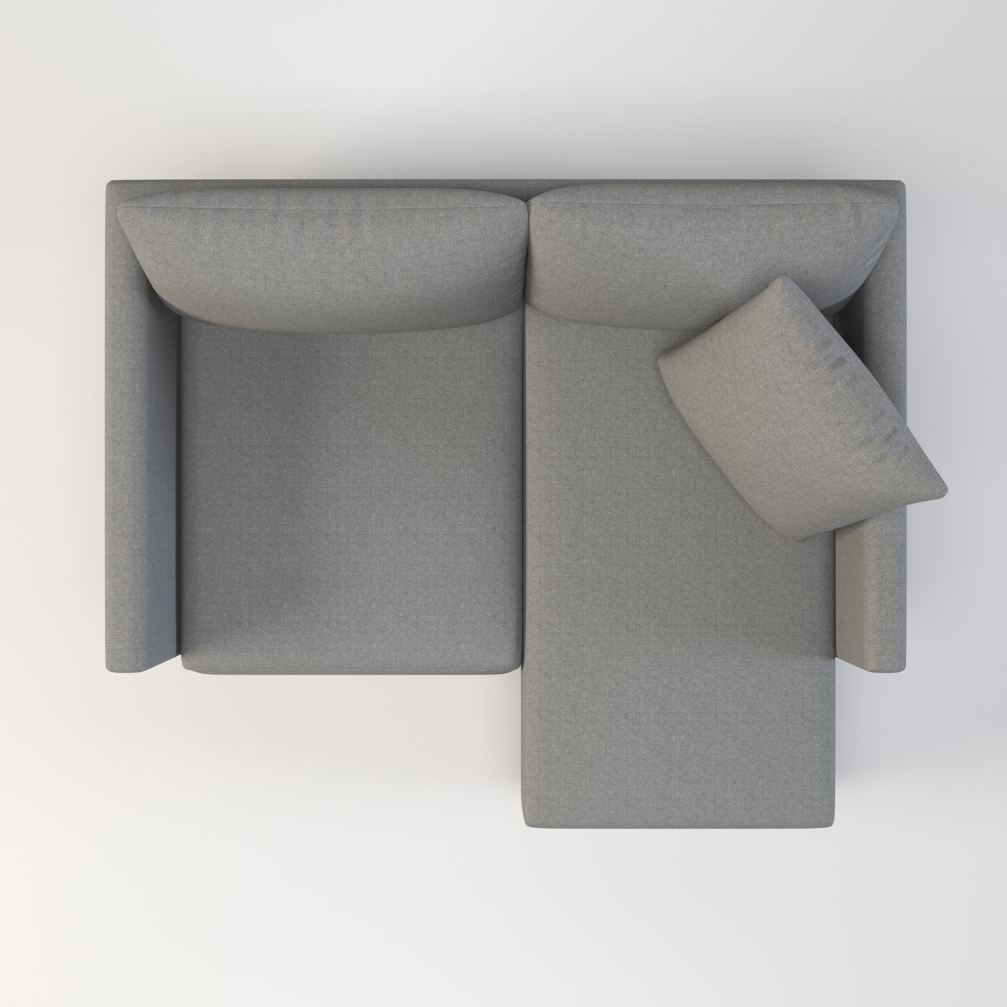 Gather arm wide chaise sectional sofa 3D model_2