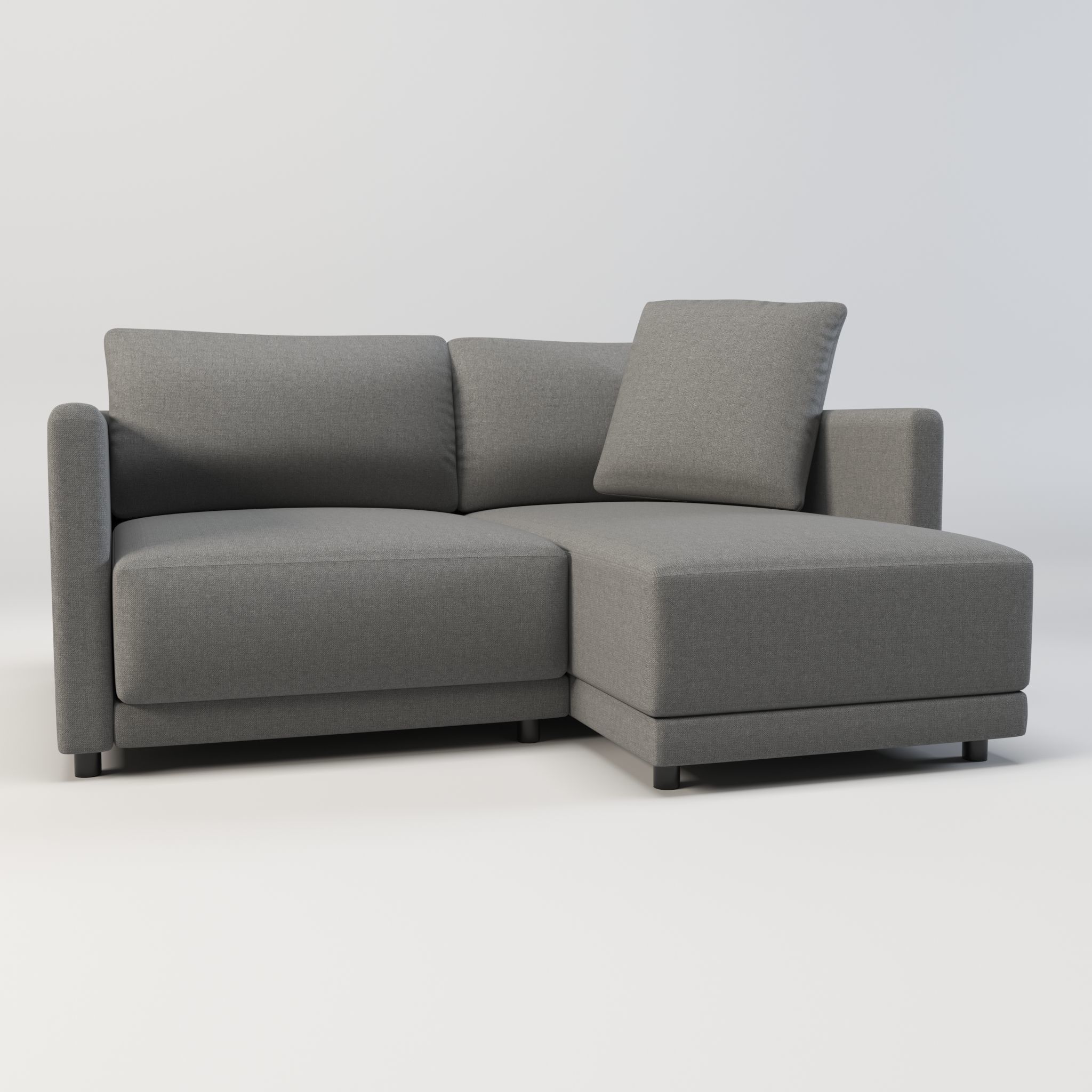 Gather arm wide chaise sectional sofa 3D model_6