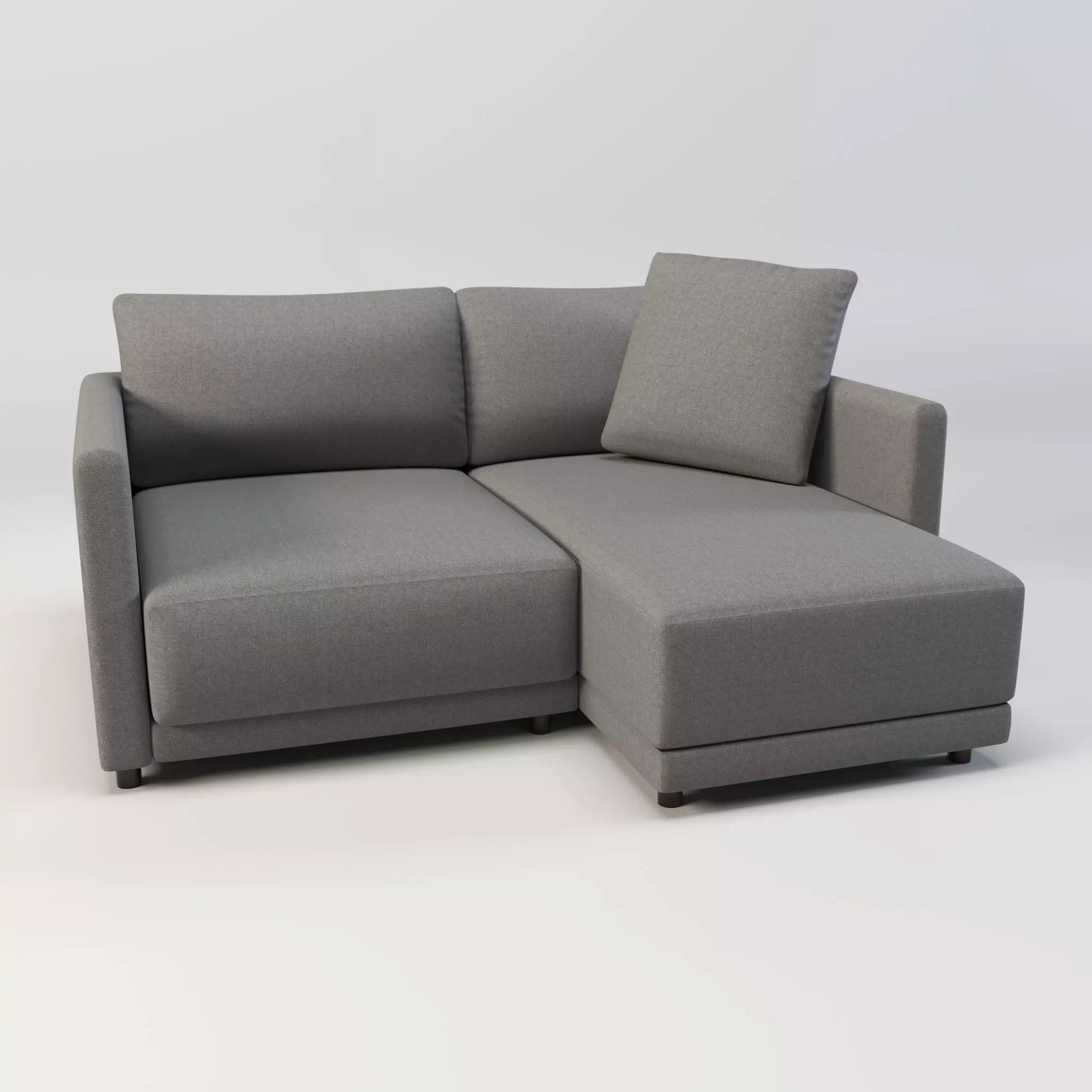 Gather arm wide chaise sectional sofa 3D model_0