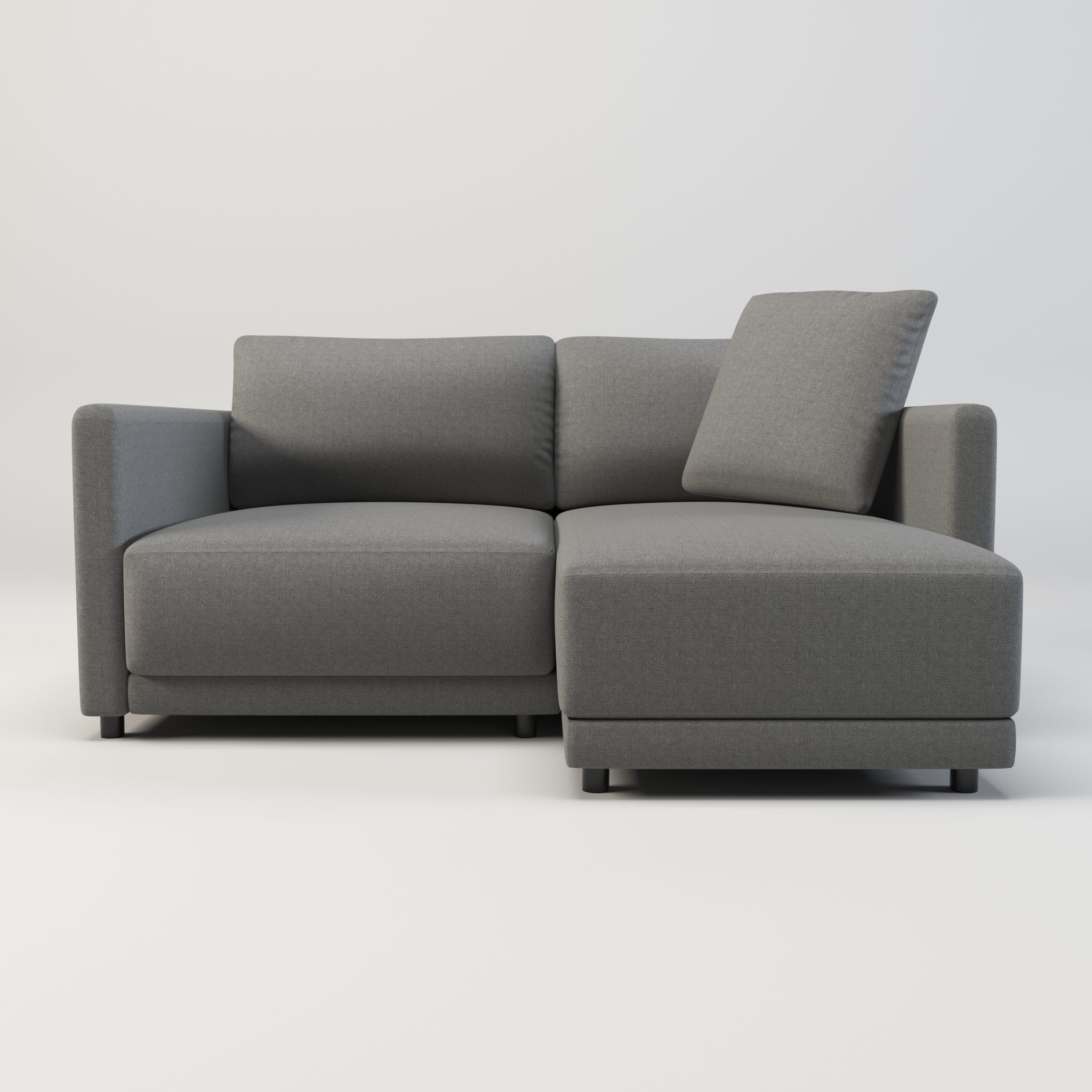 Gather arm wide chaise sectional sofa 3D model_3
