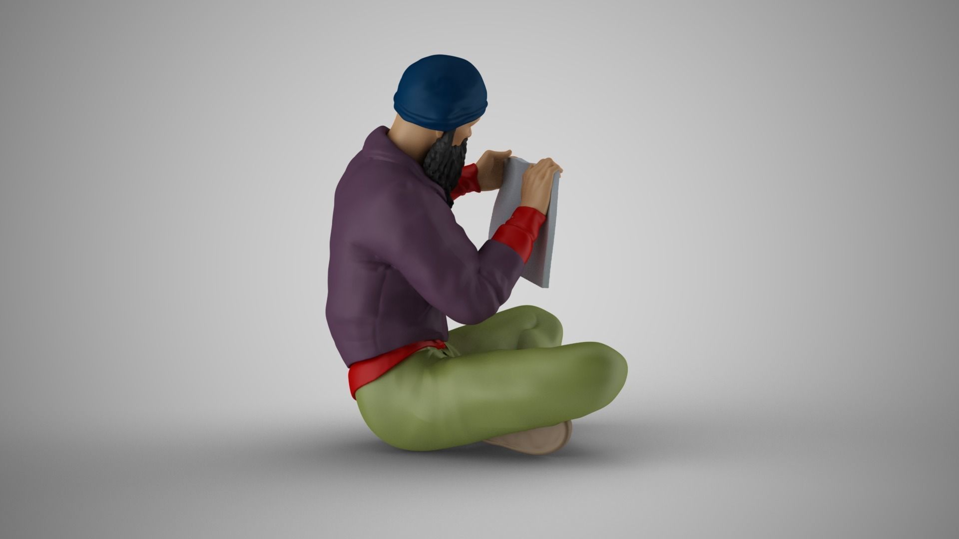 Homeless Man 2 3D print model_11
