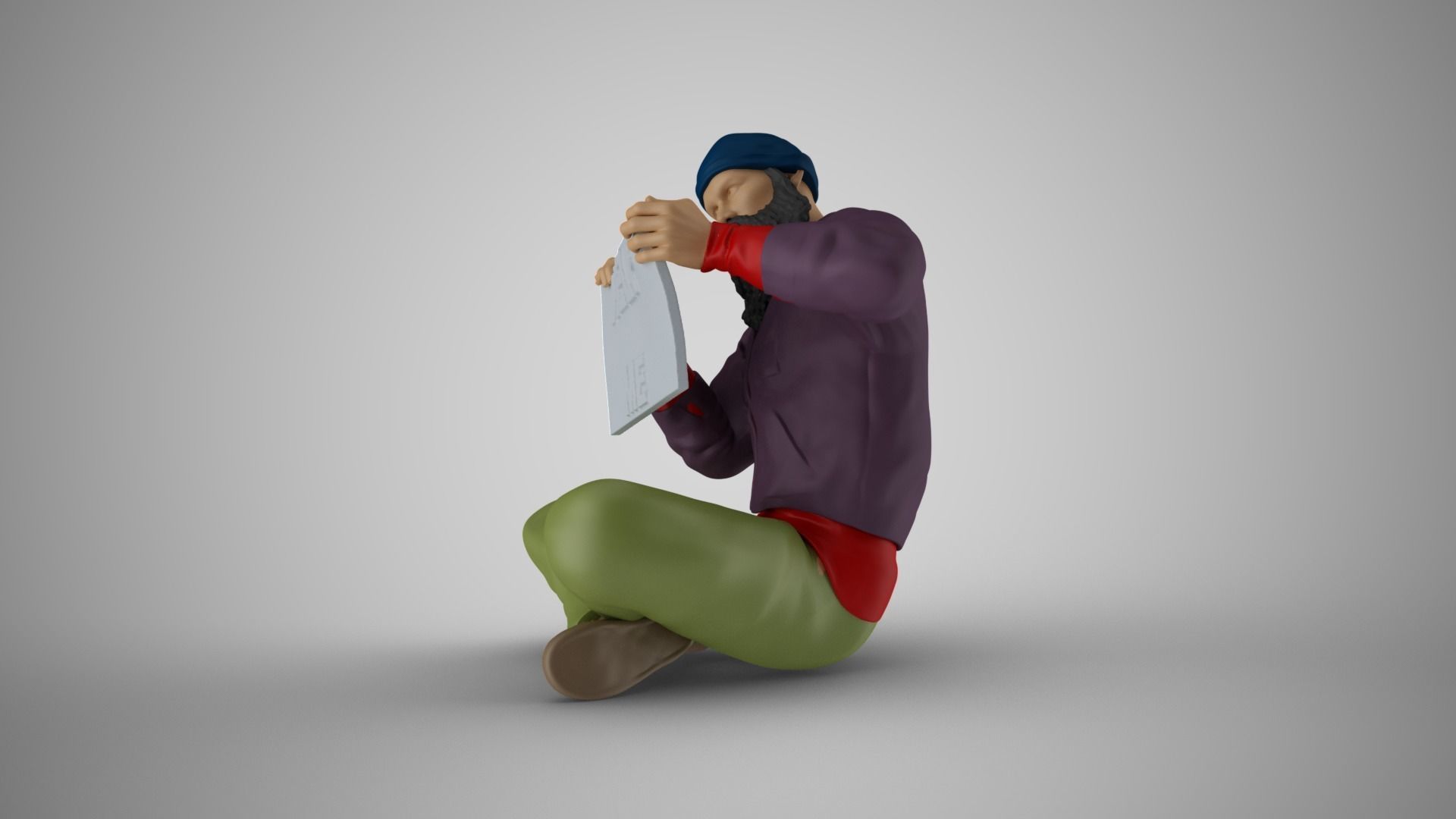 Homeless Man 2 3D print model_20