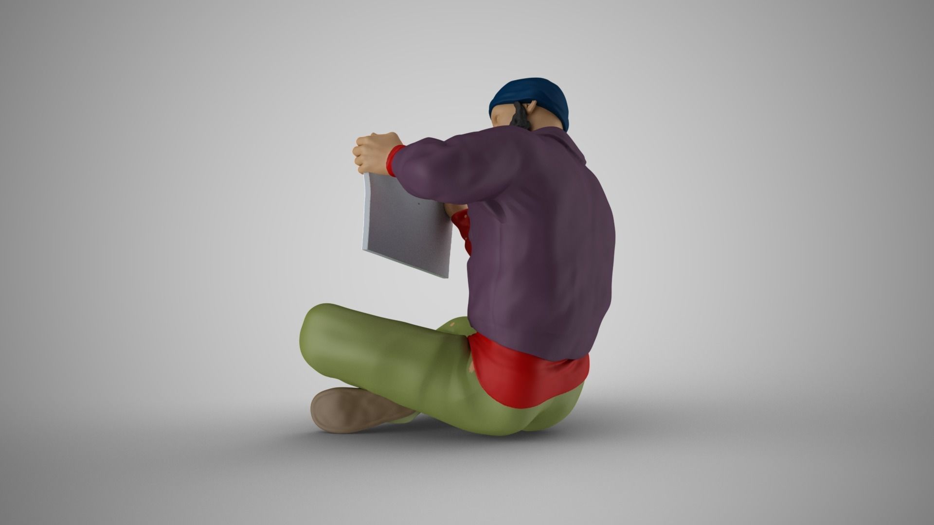 Homeless Man 2 3D print model_8