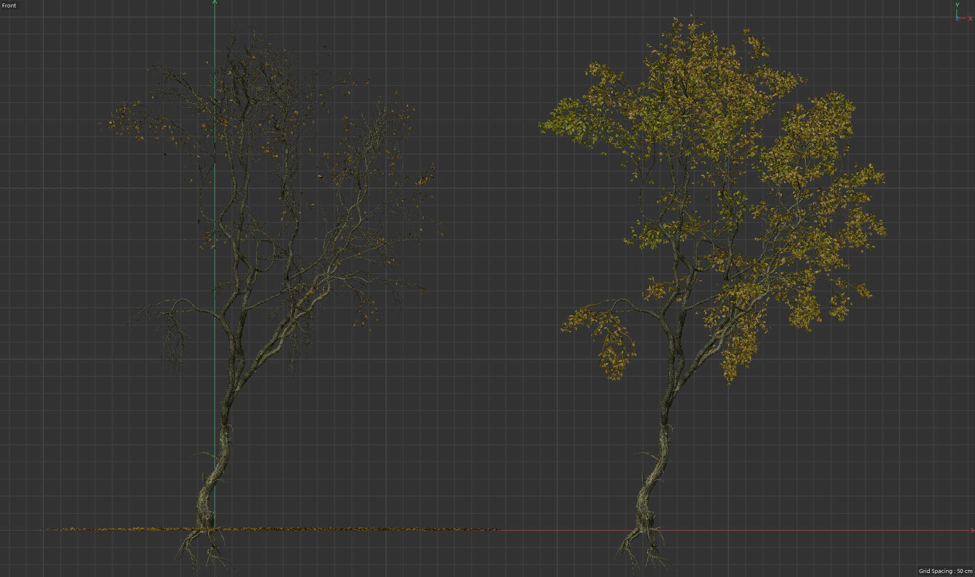 High Quality Forest Elm Tree 01 3D model_3