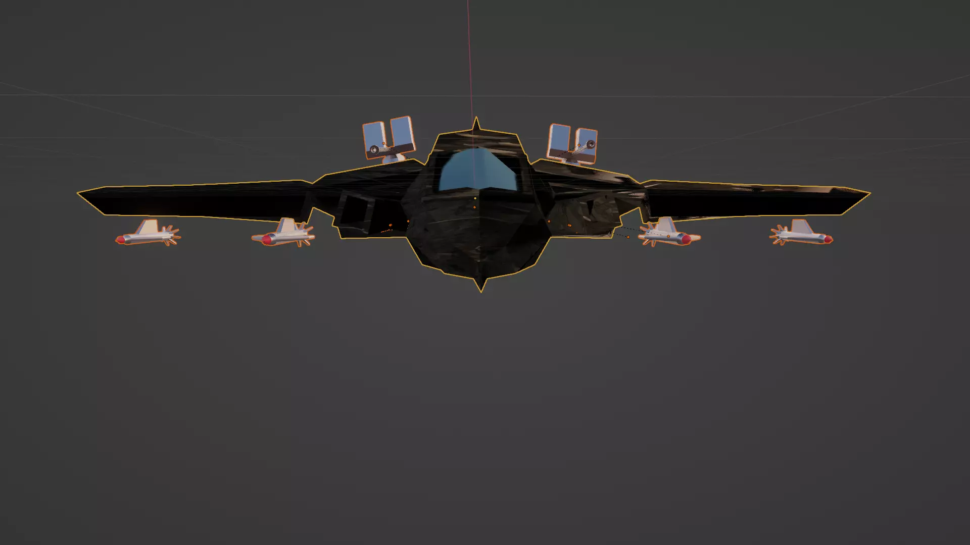 Hunter-Space-Ship Free low-poly 3D model