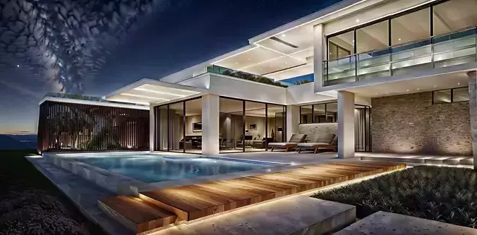 Casa Villa - 8 Modern SketchUp 3D Model