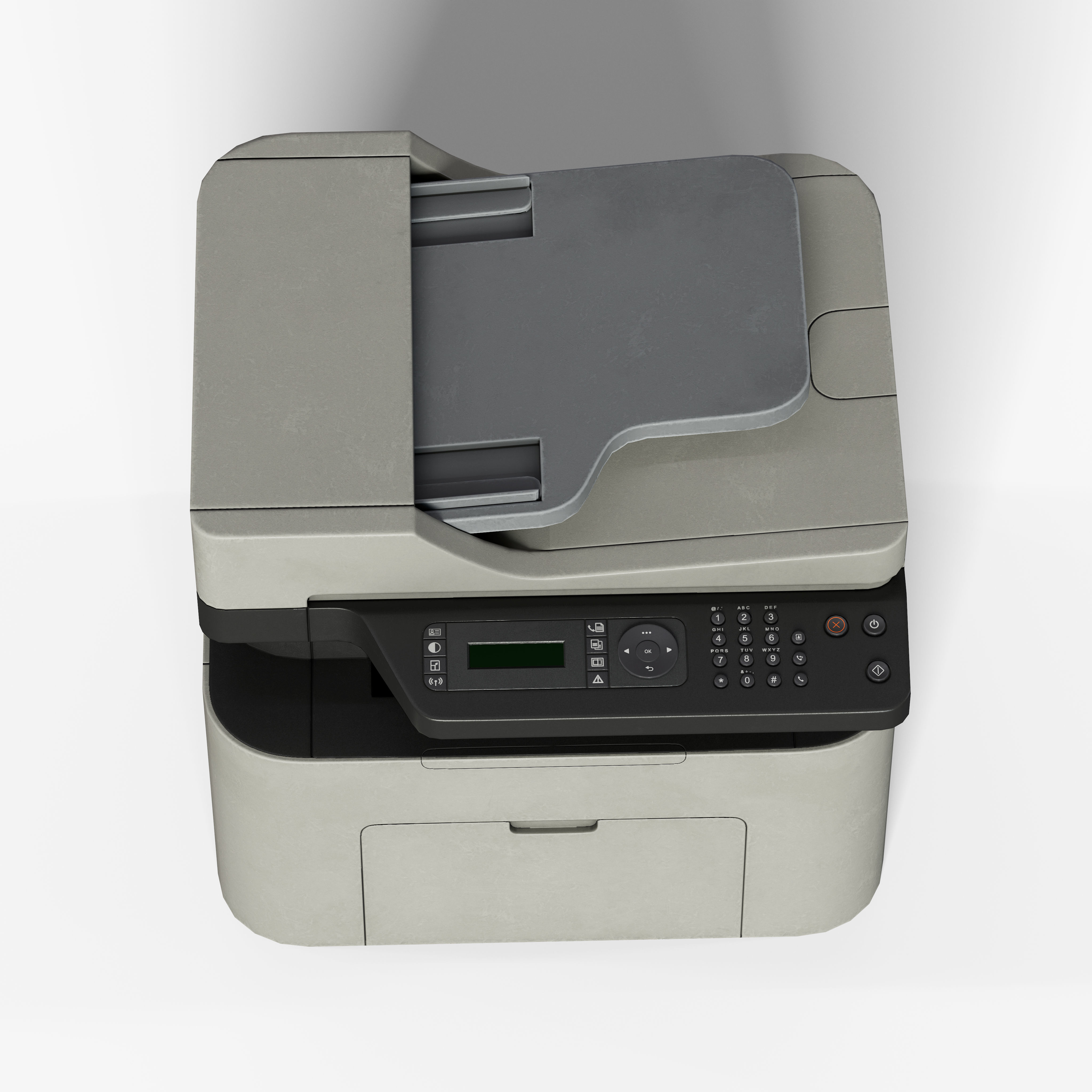 Printer With Scanner Low-poly 3D model_8