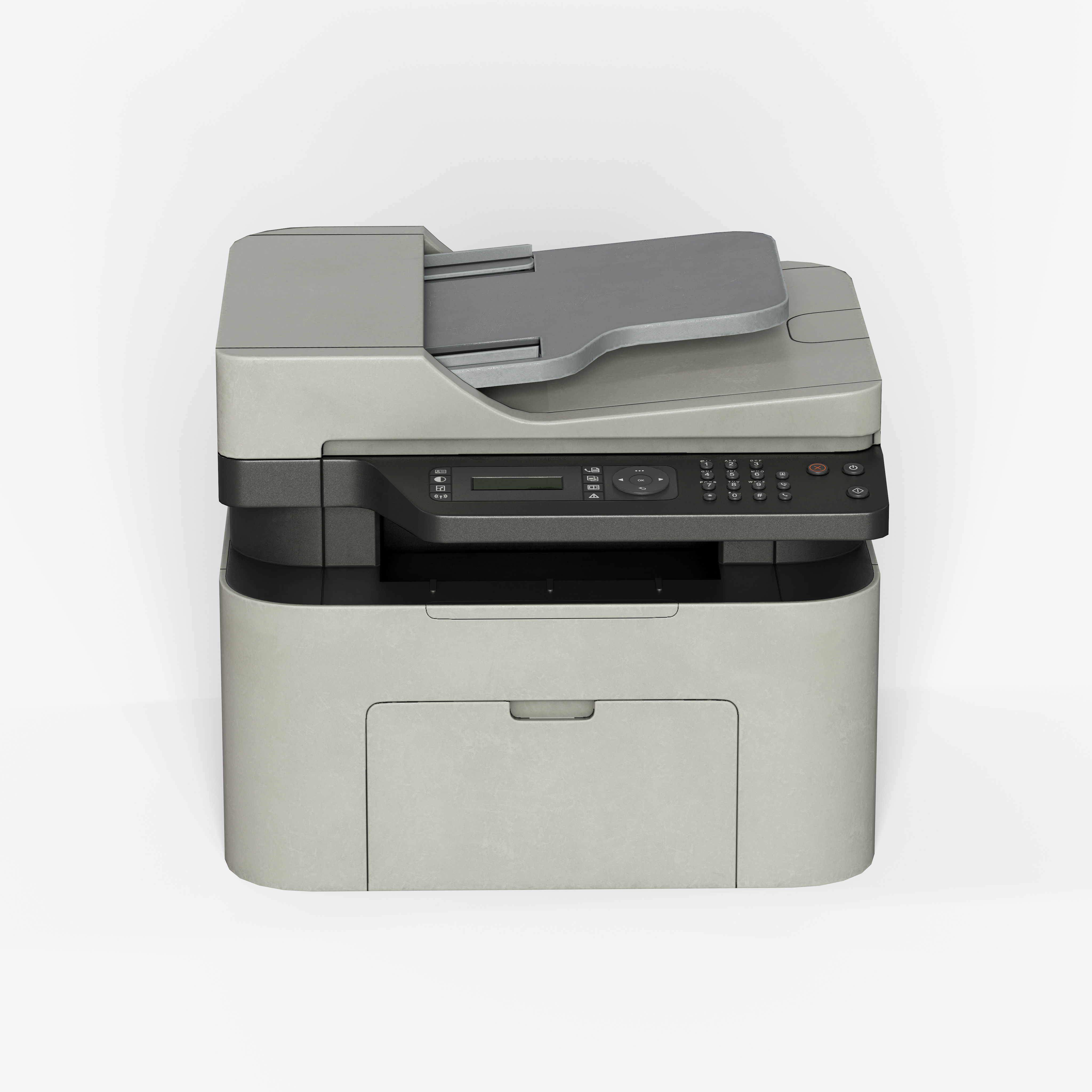 Printer With Scanner Low-poly 3D model_2