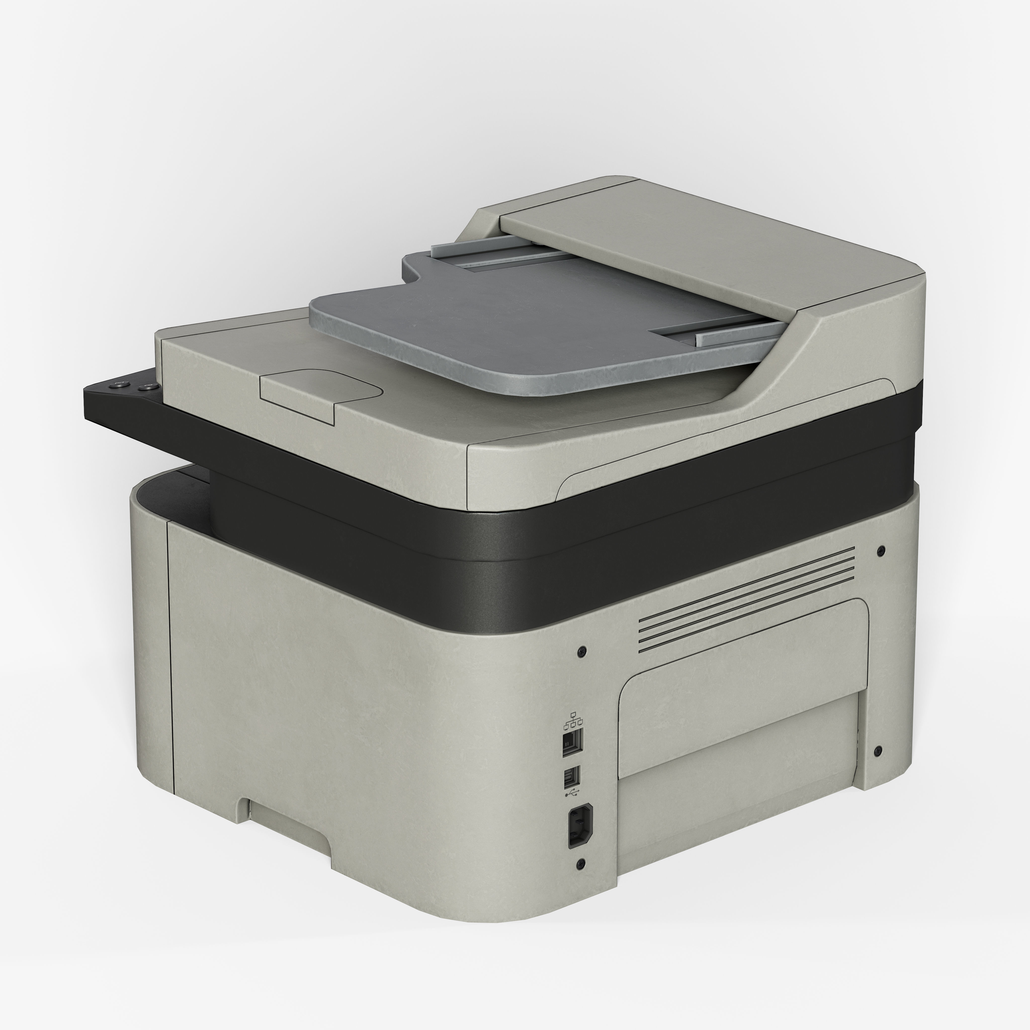 Printer With Scanner Low-poly 3D model_5