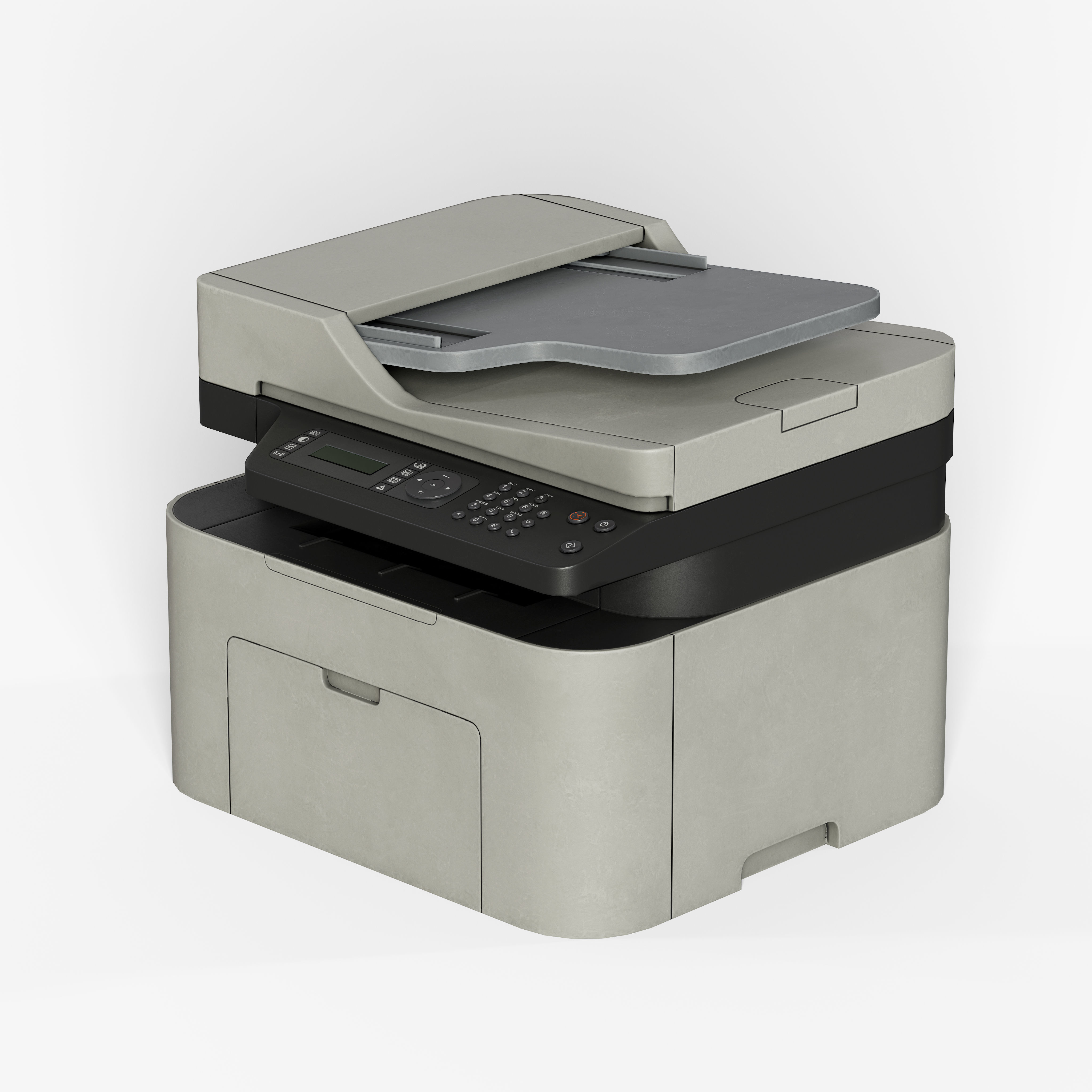Printer With Scanner Low-poly 3D model_3