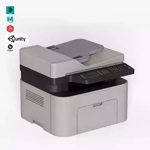 Printer With Scanner Low-poly 3D model