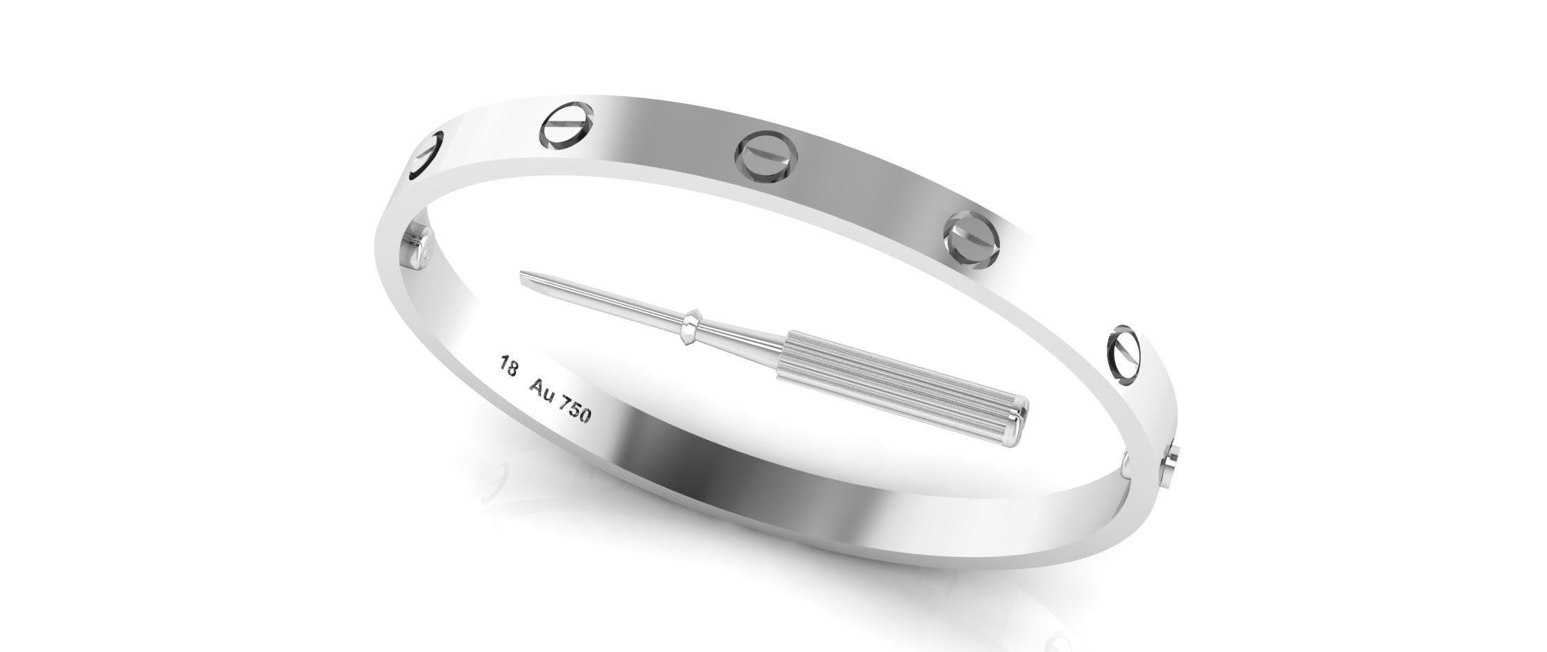 Love Bracelet - Size 16 3D print model_2