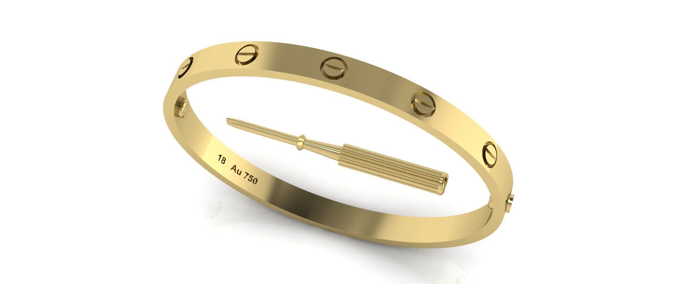 Love Bracelet - Size 16 3D print model_1