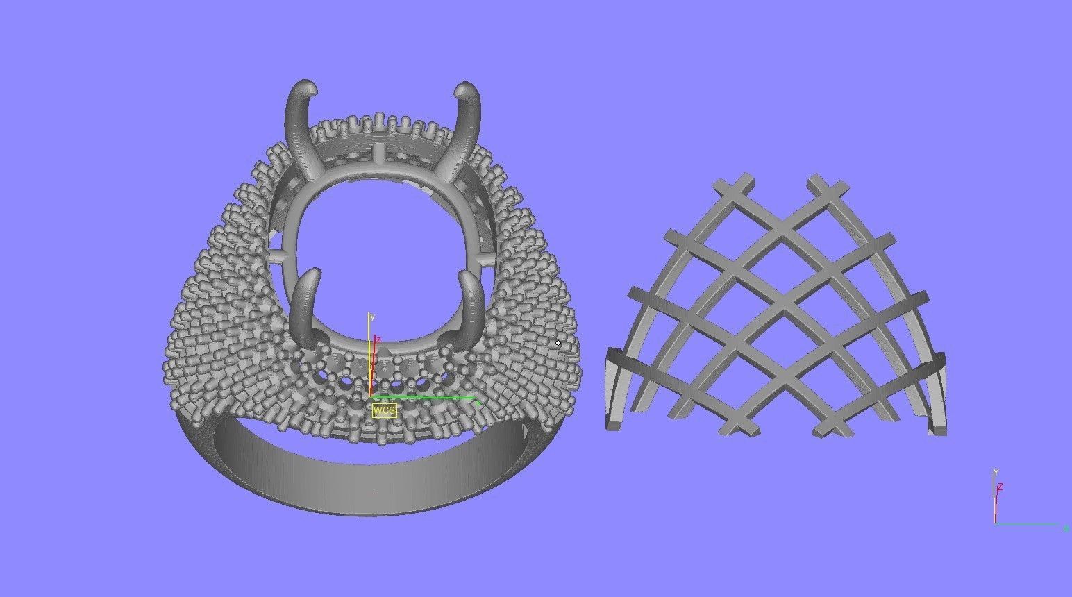 Antique Ruby Cushion Stone Cocktail Ring 3D print model_13