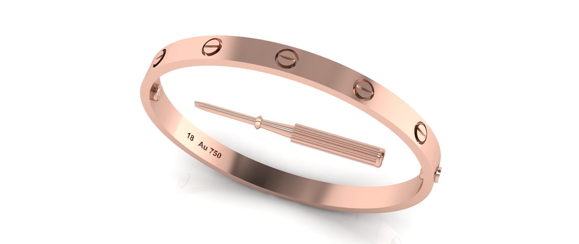 Love Bracelet - Size 19 3D print model_3