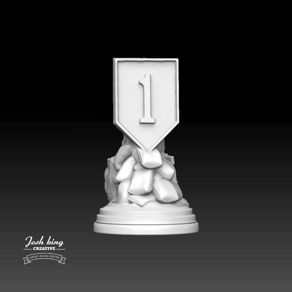 1st Infantry Division Desktop Monument 3D print model_2