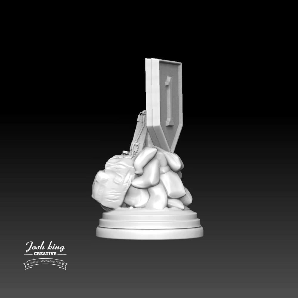 1st Infantry Division Desktop Monument 3D print model_8