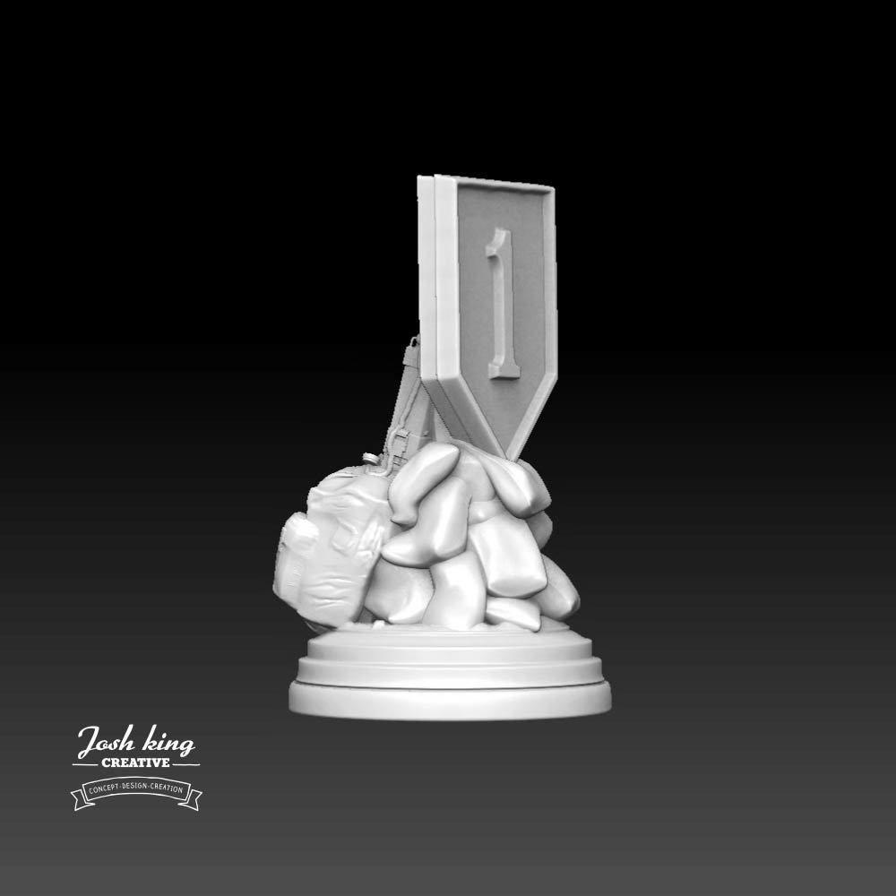 1st Infantry Division Desktop Monument 3D print model_7
