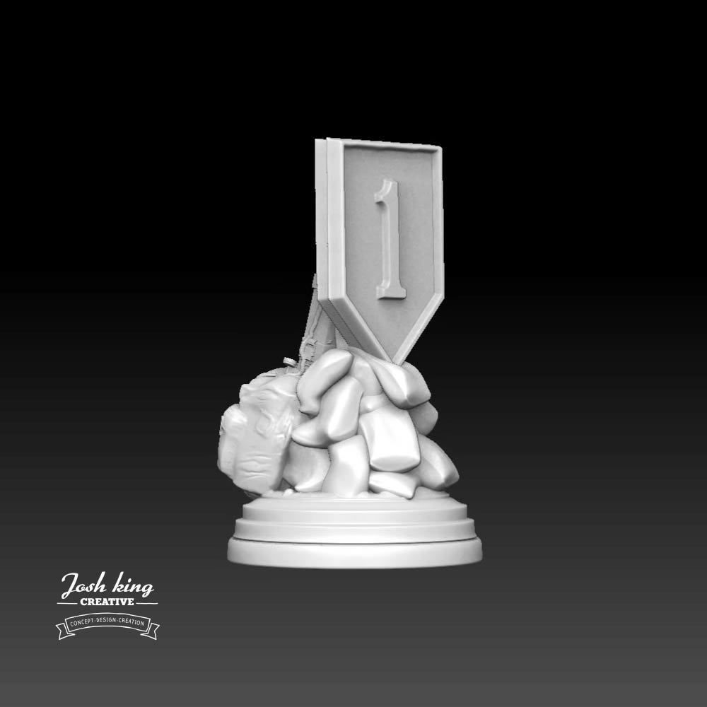 1st Infantry Division Desktop Monument 3D print model_6