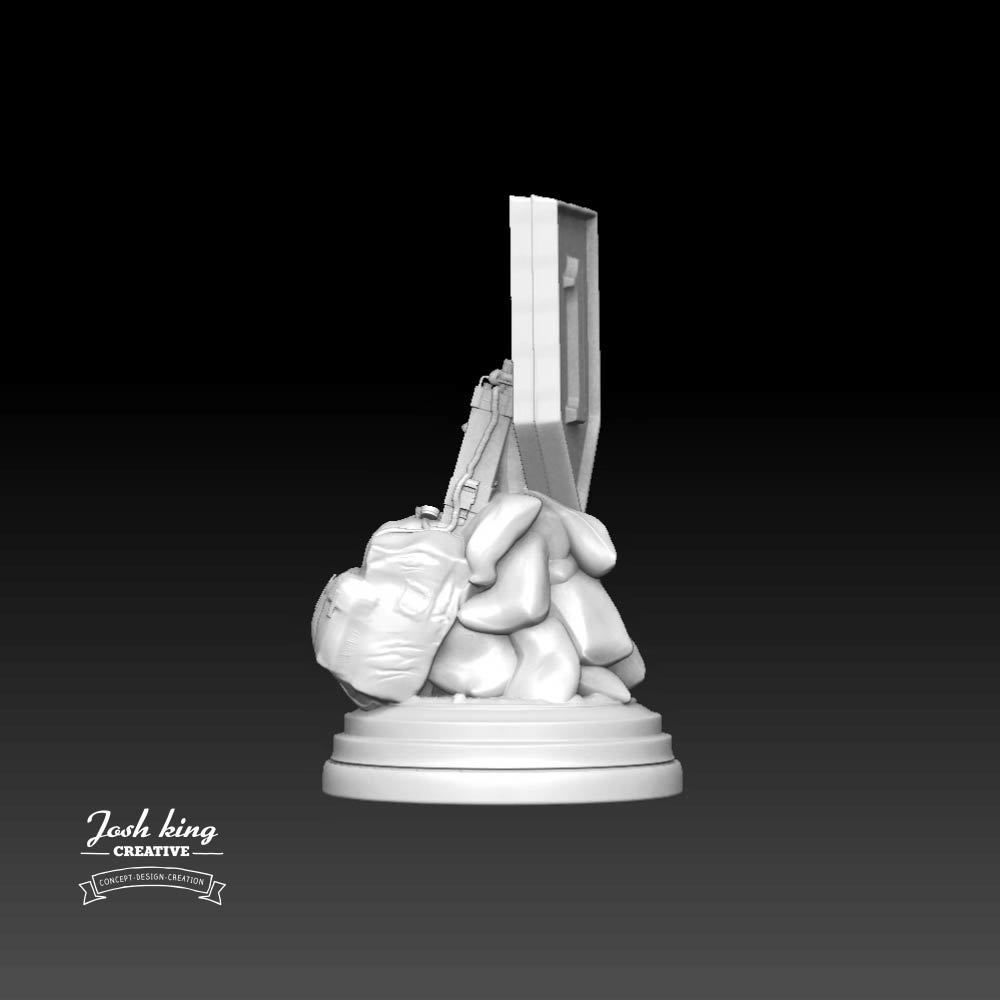 1st Infantry Division Desktop Monument 3D print model_9