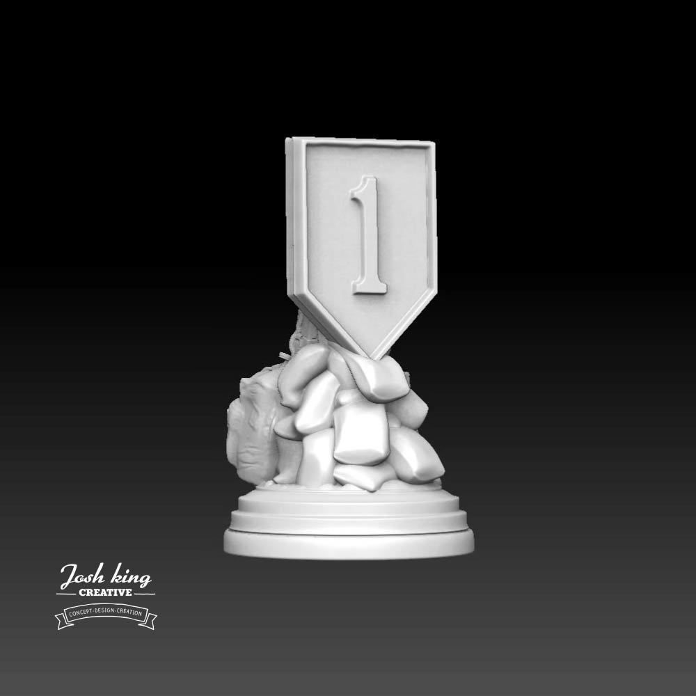 1st Infantry Division Desktop Monument 3D print model_4