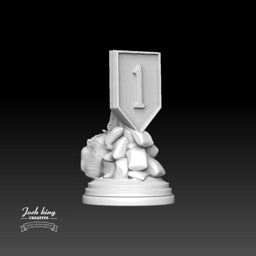 1st Infantry Division Desktop Monument 3D print model_5