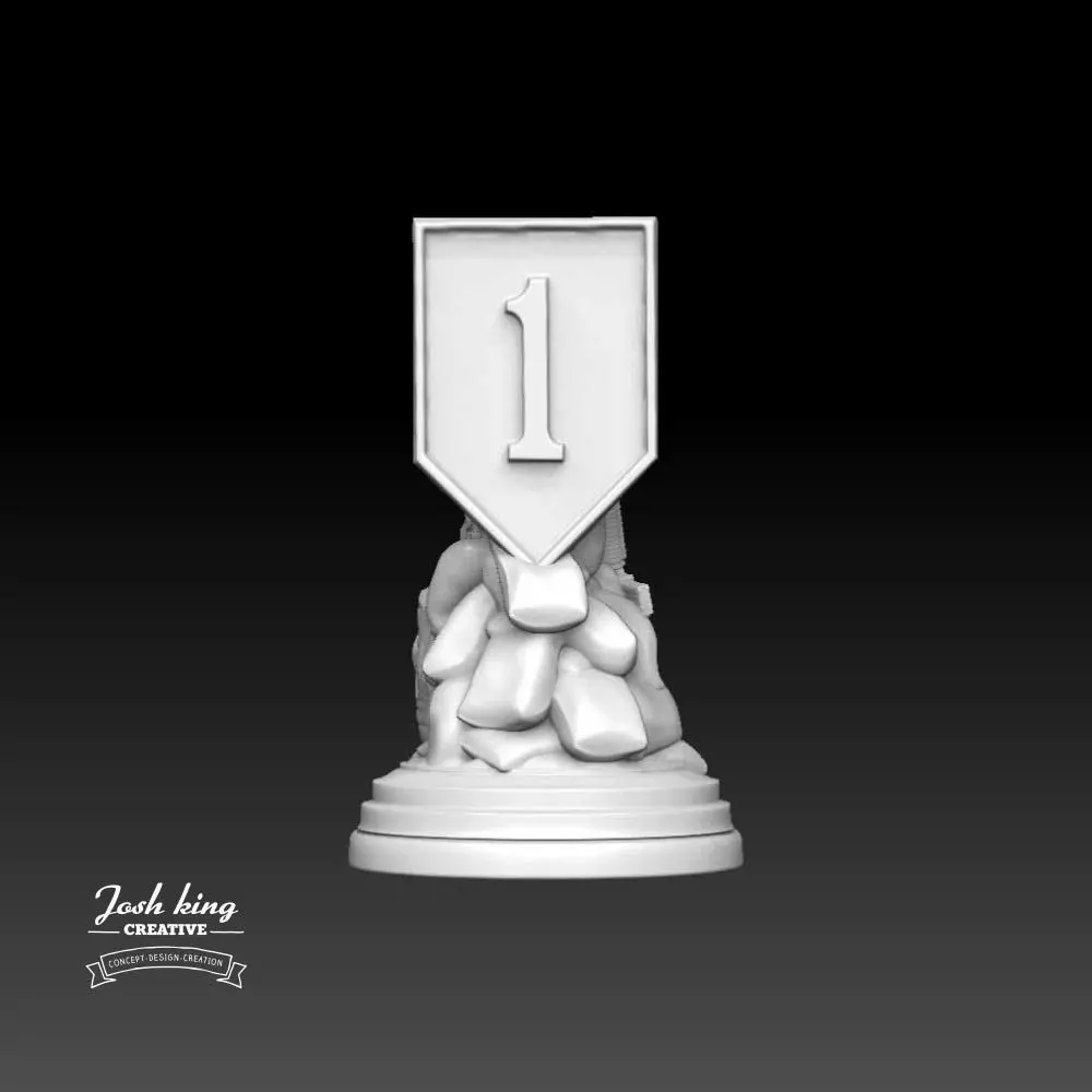 1st Infantry Division Desktop Monument 3D print model_0