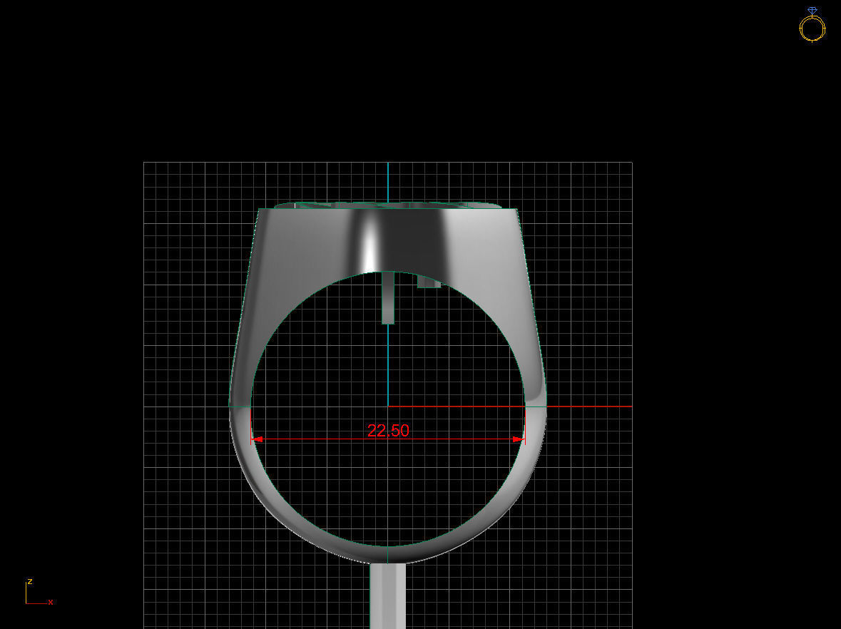 Armenian Mens Ring  Arevakhach Symbol of Eternity Custom Sizes  3D print model_5