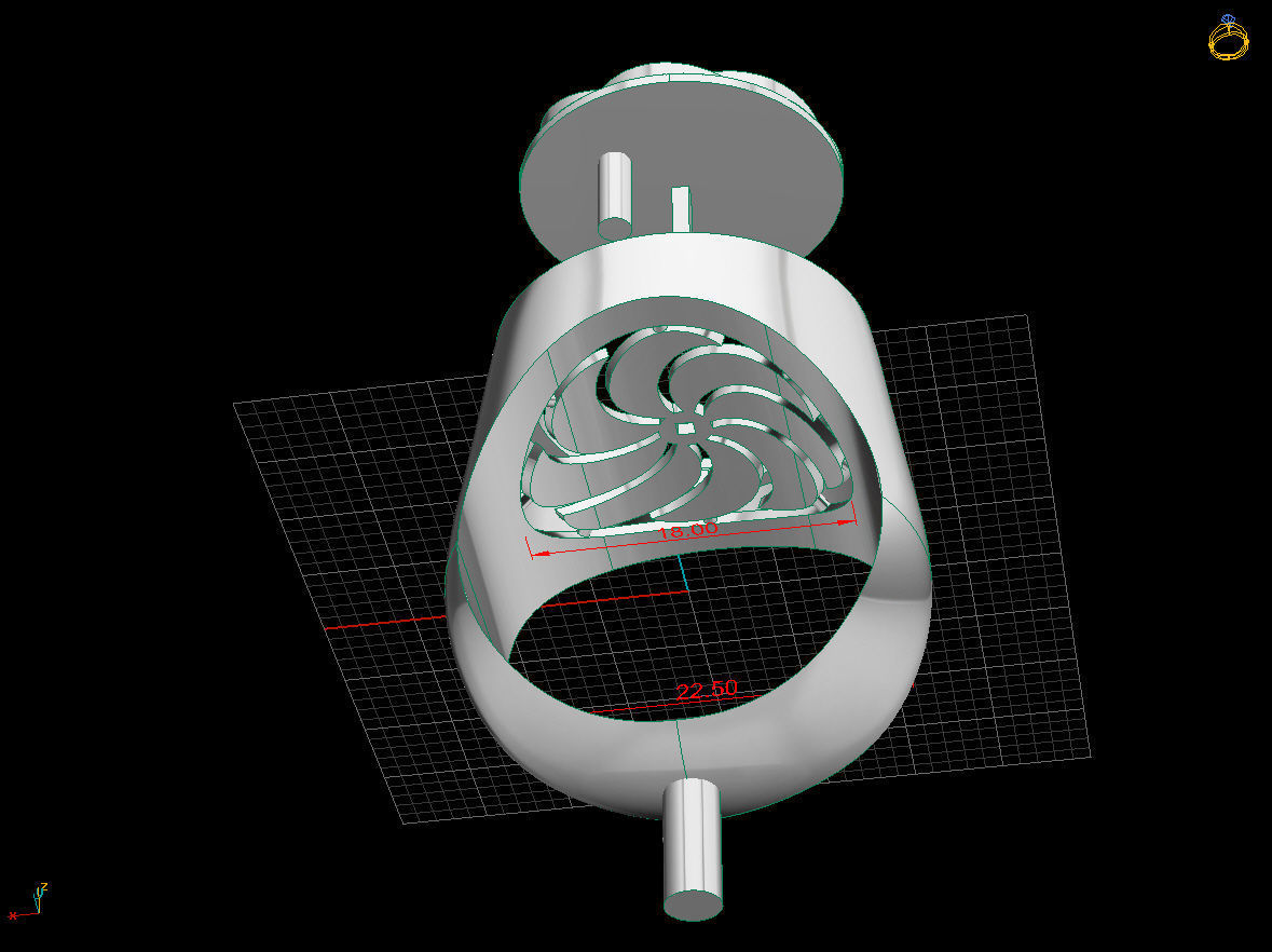 Armenian Mens Ring  Arevakhach Symbol of Eternity Custom Sizes  3D print model_2