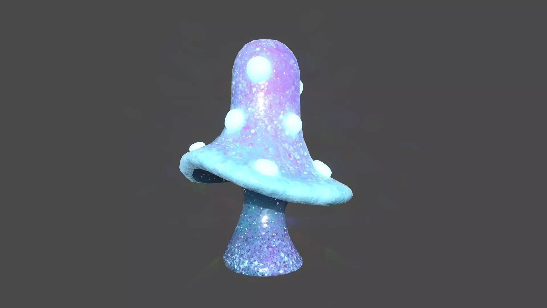 Fantasy Mushroom B01 Purple Blue - Scene Backdrop Design Low-poly 3D model