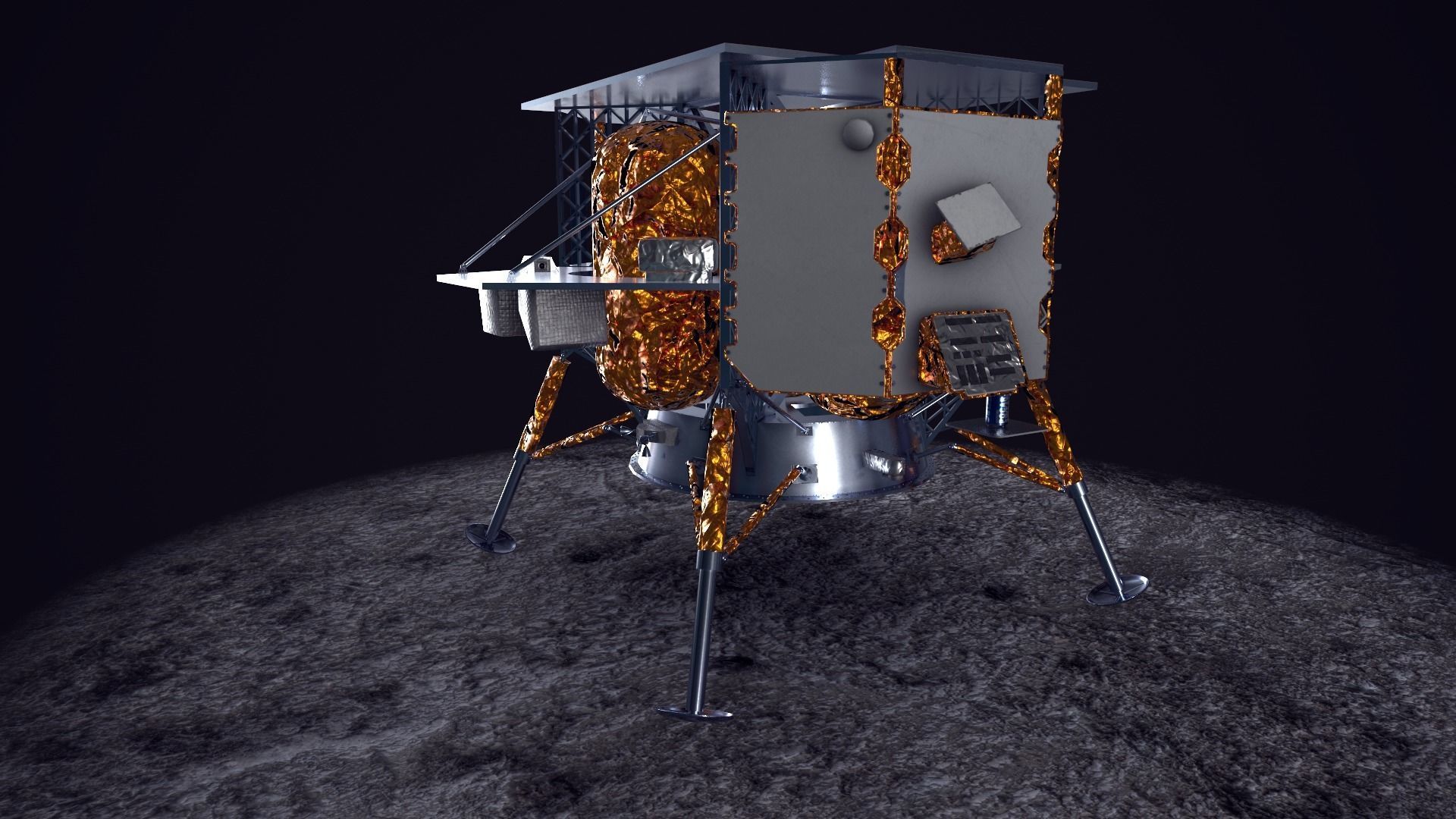 Astrobotic Peregrine Lunar Lander Mission One Low-poly 3D model_12