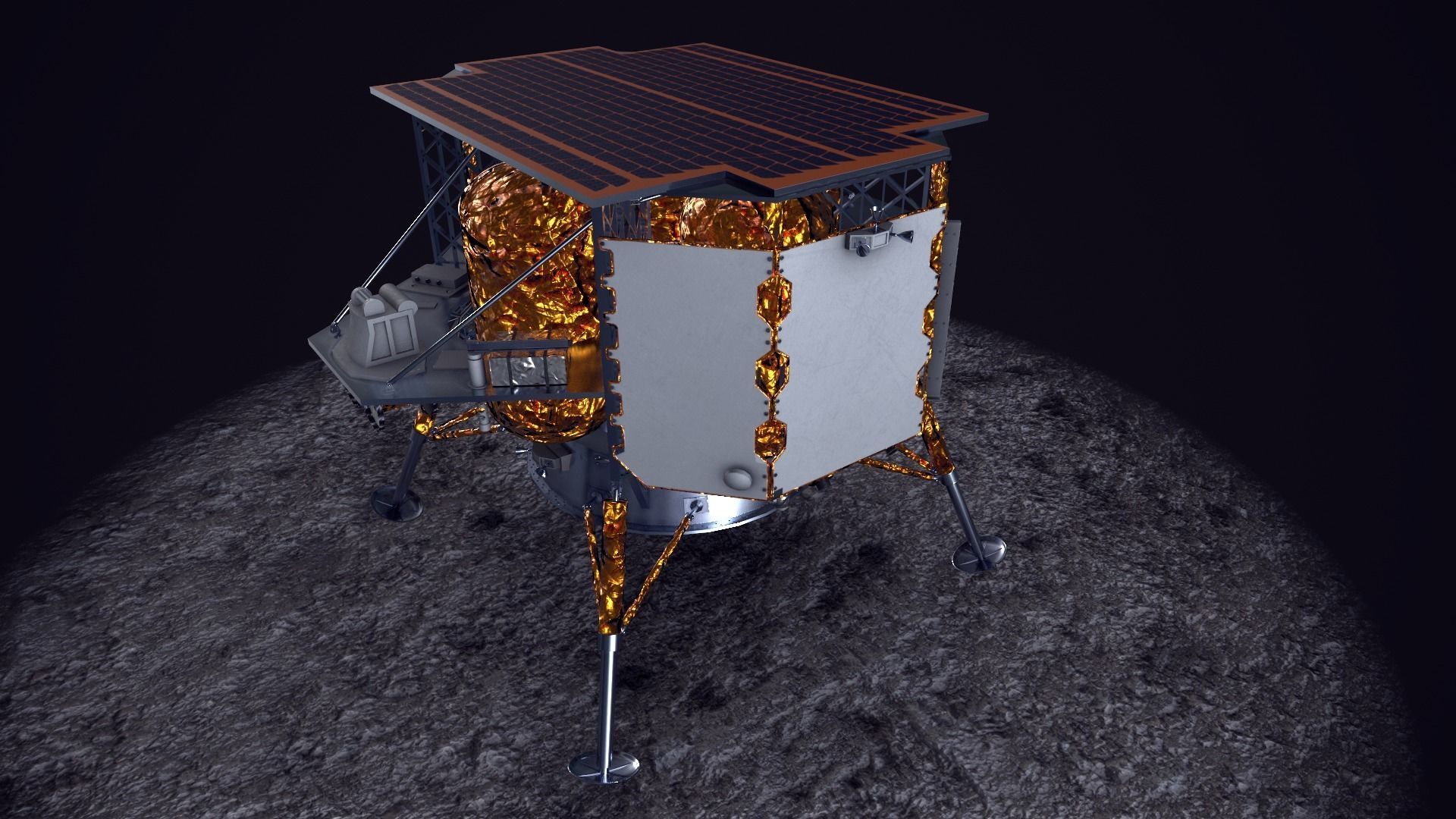 Astrobotic Peregrine Lunar Lander Mission One Low-poly 3D model_15