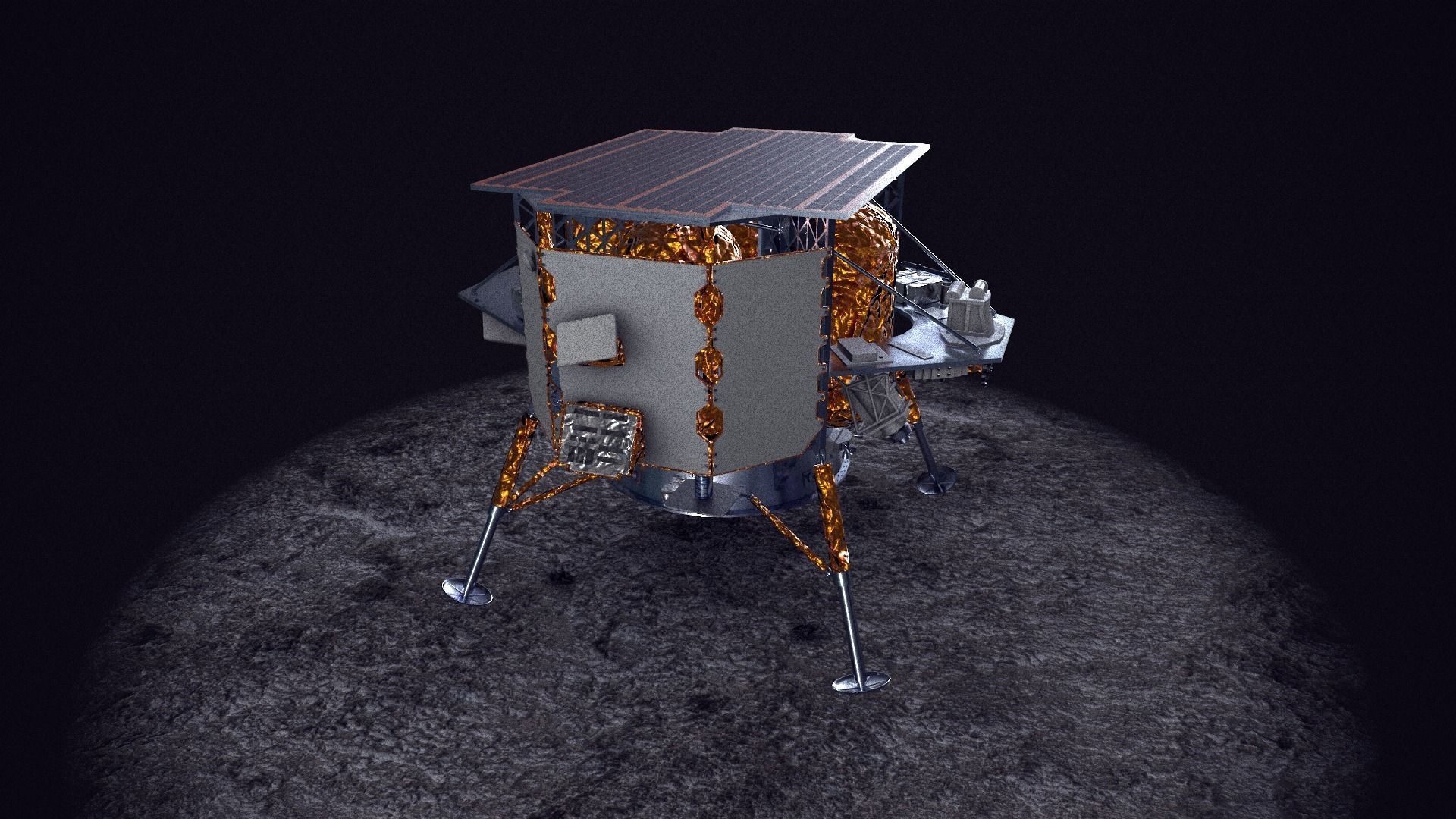 Astrobotic Peregrine Lunar Lander Mission One Low-poly 3D model_4