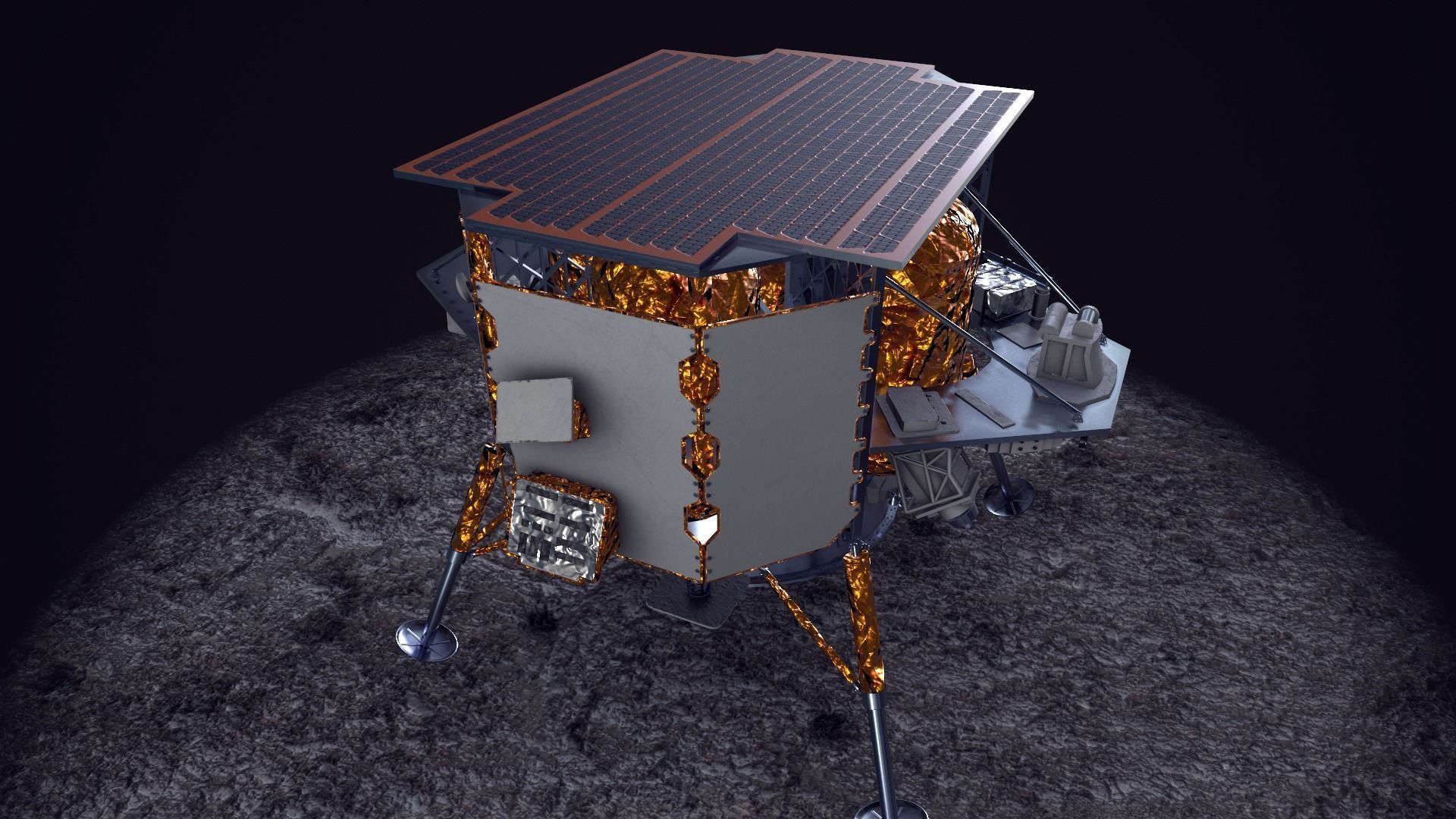 Astrobotic Peregrine Lunar Lander Mission One Low-poly 3D model_13
