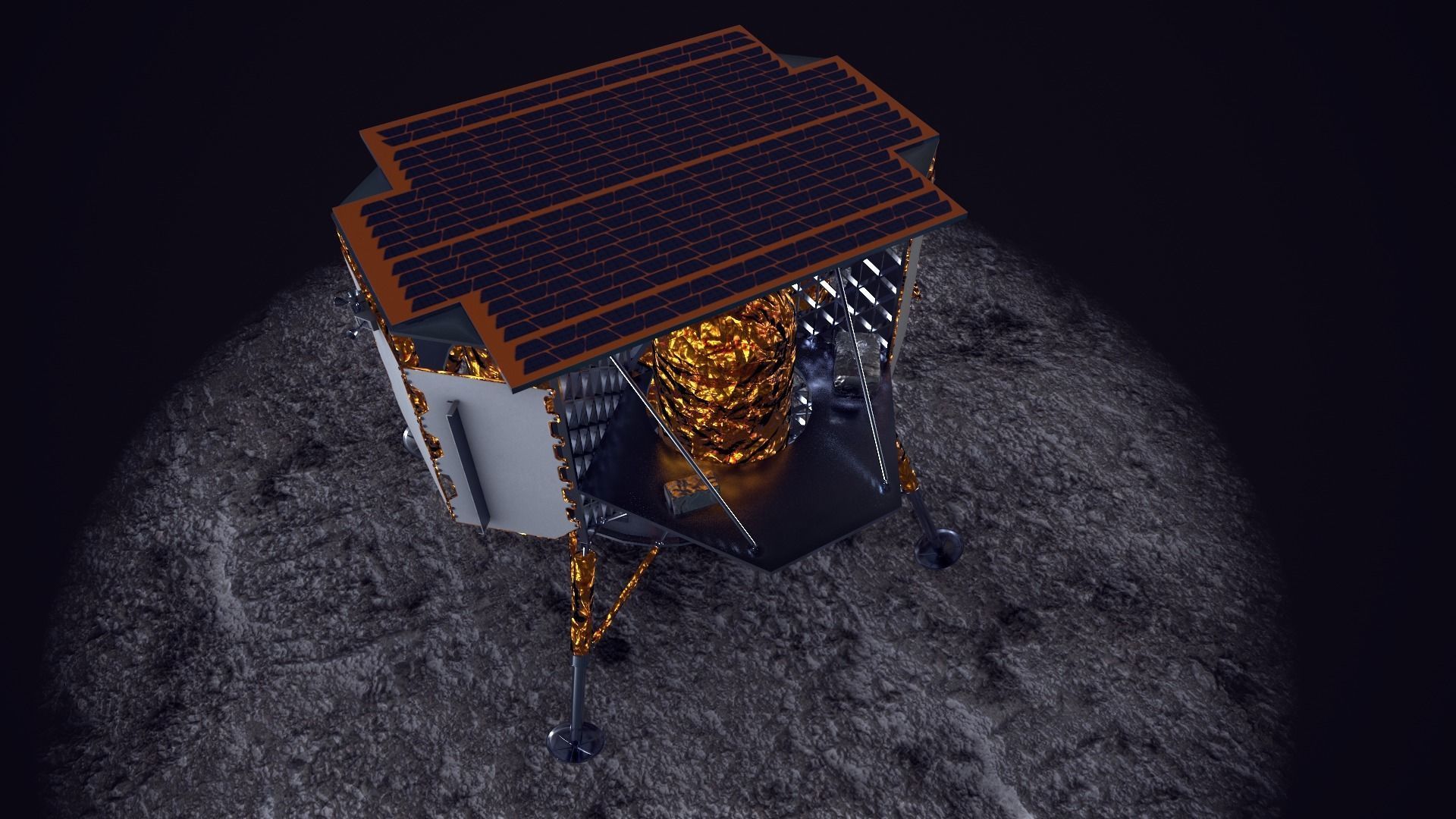 Astrobotic Peregrine Lunar Lander Mission One Low-poly 3D model_7