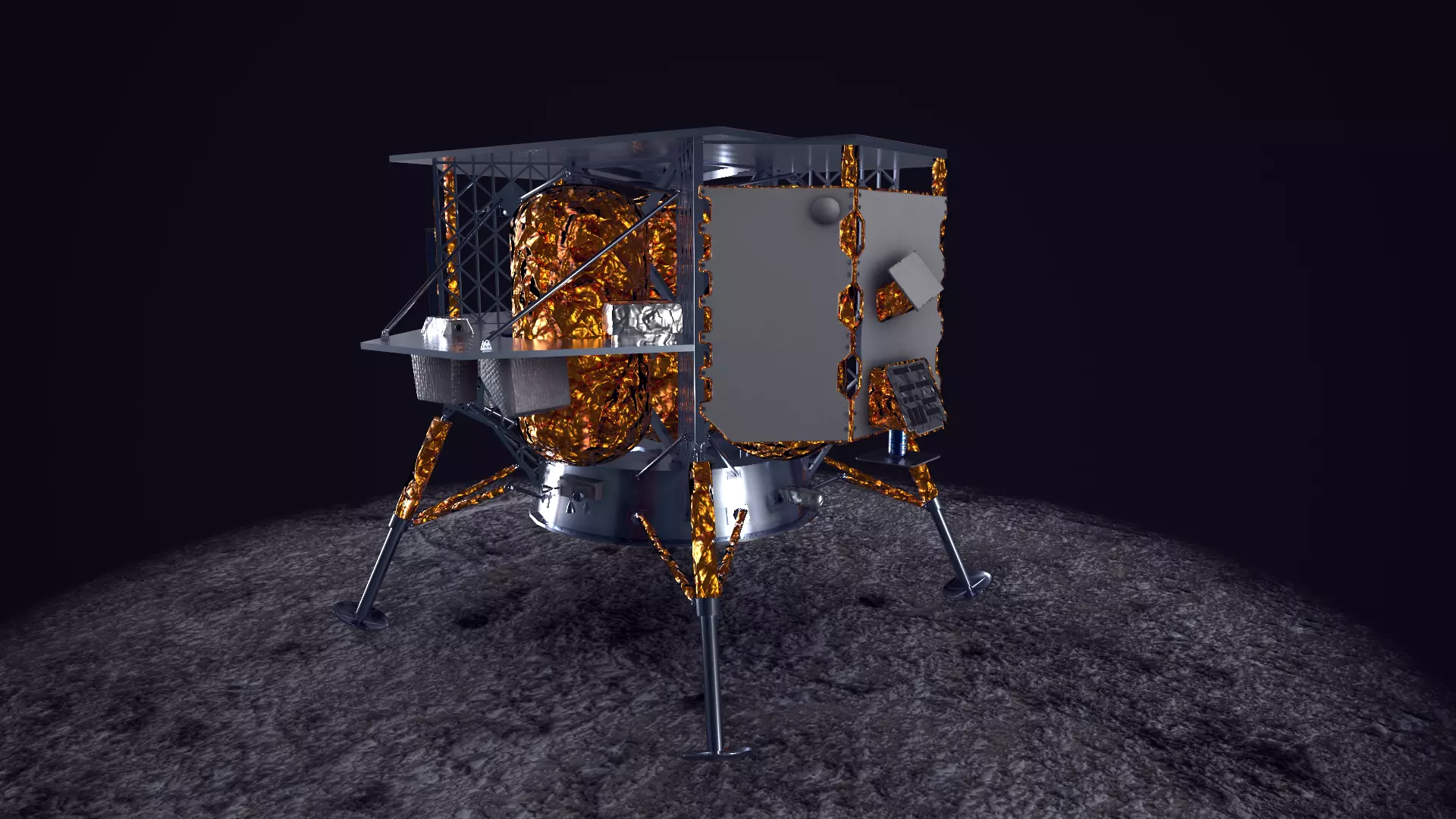 Astrobotic Peregrine Lunar Lander Mission One Low-poly 3D model_0