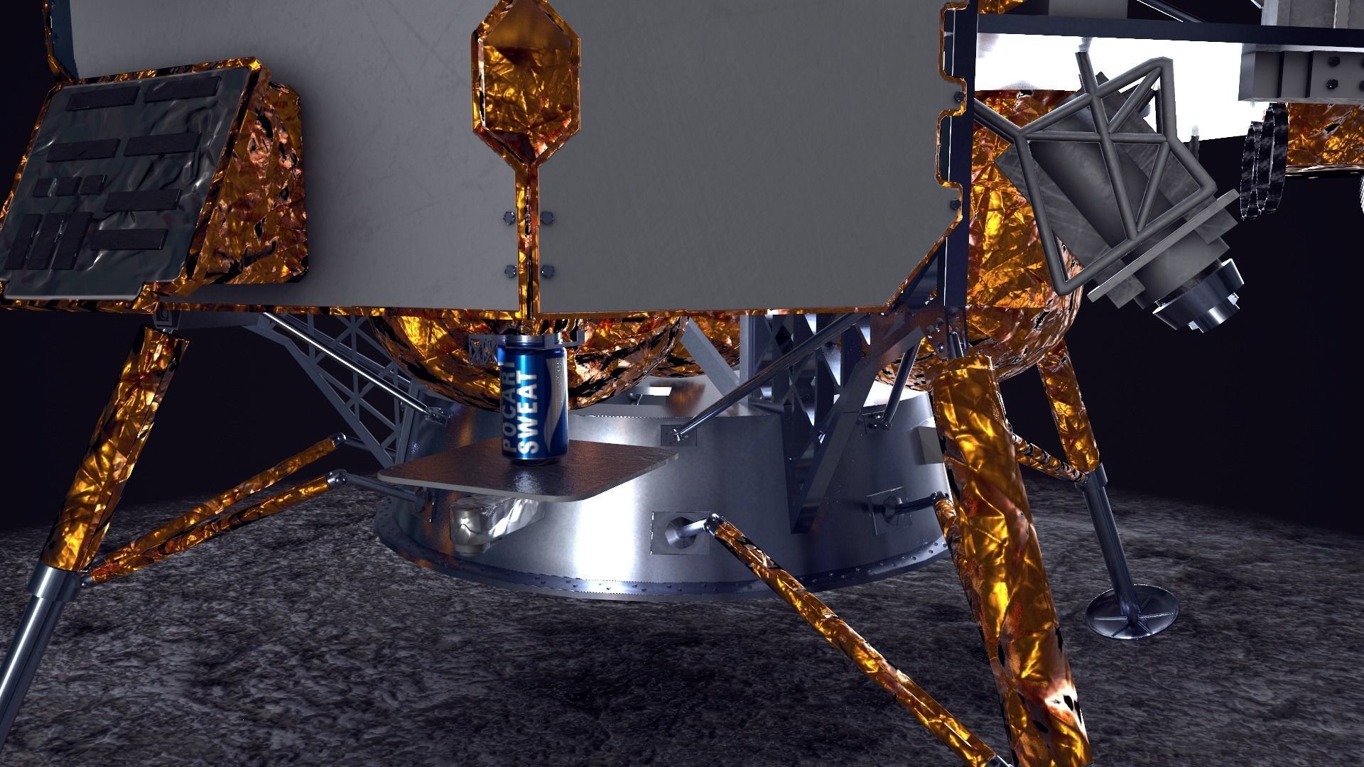 Astrobotic Peregrine Lunar Lander Mission One Low-poly 3D model_6