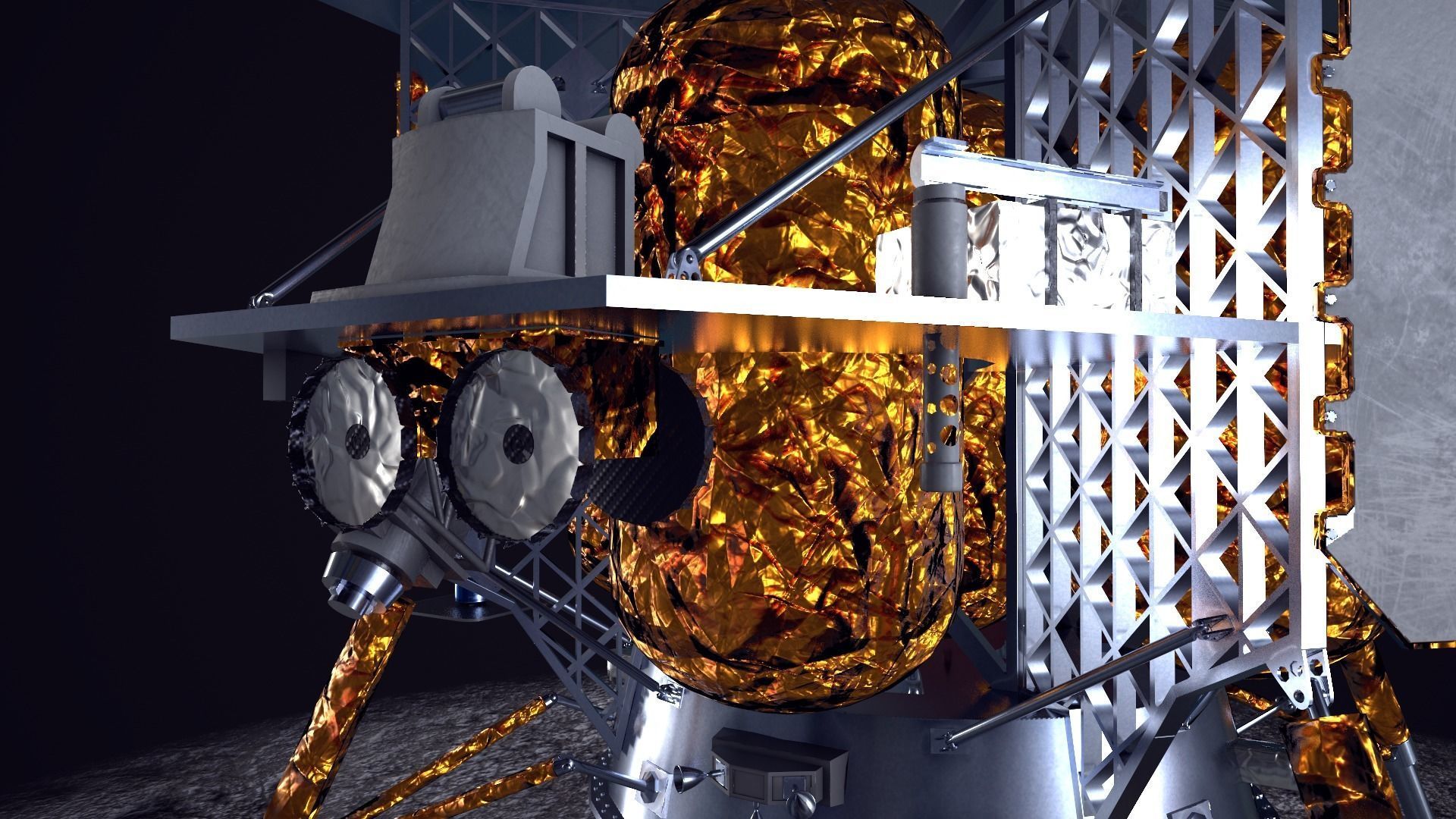 Astrobotic Peregrine Lunar Lander Mission One Low-poly 3D model_9